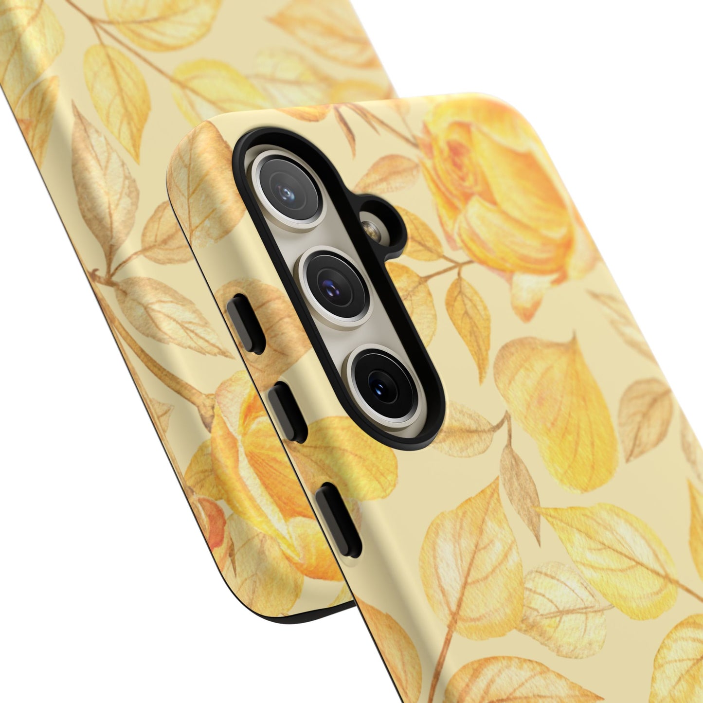 Yellow Dusk Tough Phone Case - Yellow Rose Design
