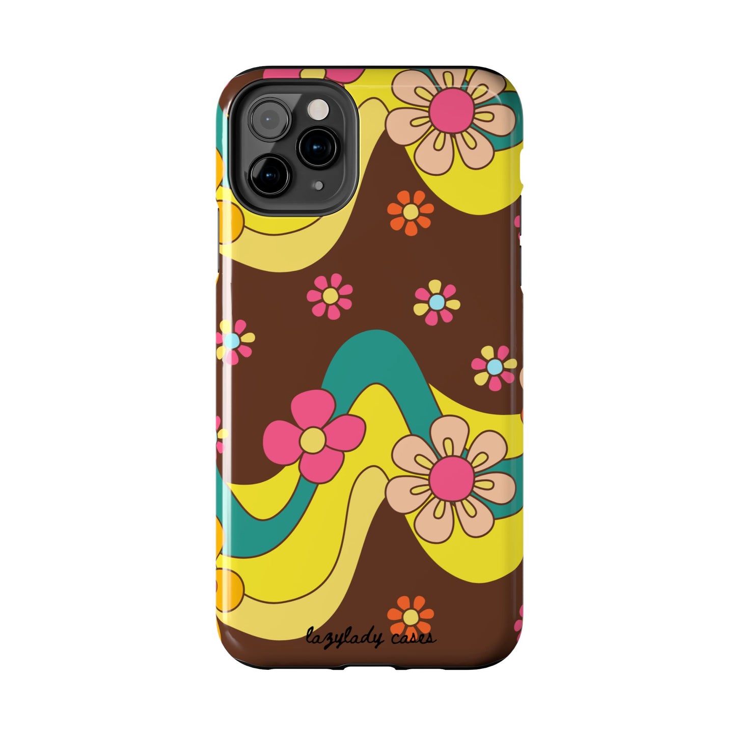 Retro Floral Tough Phone Case – Stylish and Durable Design