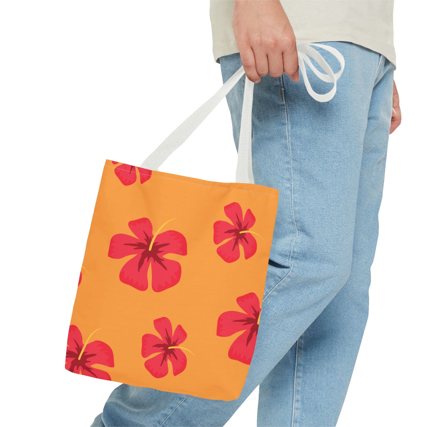 Tote Bag with Vibrant Floral Design - Perfect for Spring and Summer