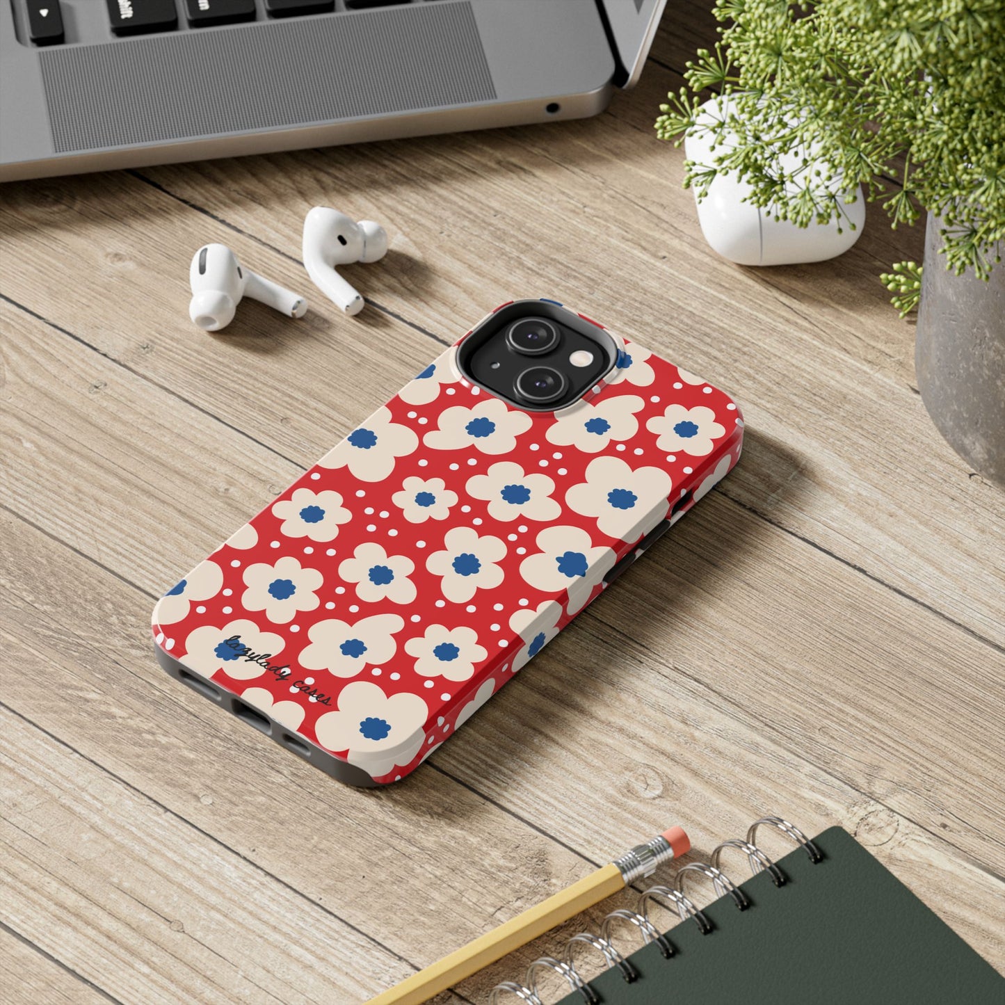 Blossom Floral Tough Phone Case - Durable Protection with Vintage Charm