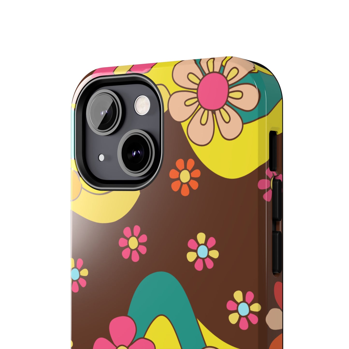 Retro Floral Tough Phone Case – Stylish and Durable Design