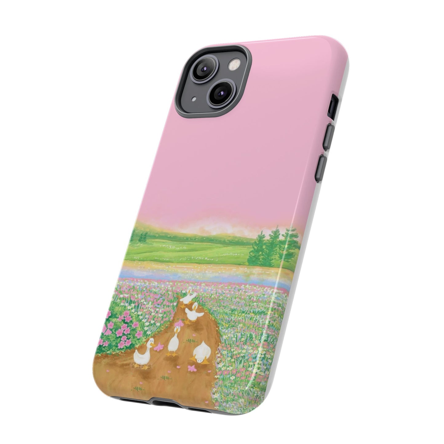 Pastel Floral Phone Case, Tough Cases for Nature Lovers, Cute Phone Accessories, Spring Gifts, Unique Mobile Covers