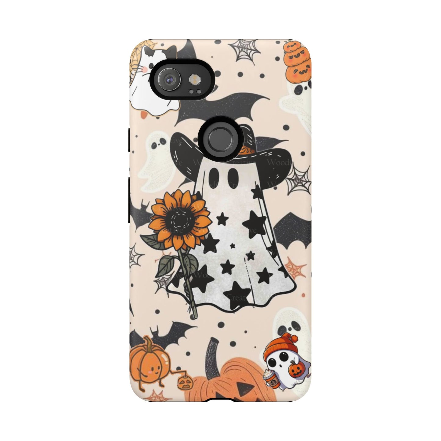 Cute Ghost Phone Case, Halloween Decor, Spooky Gift, Fall Accessories, Pumpkin Lover's Gift, Autumn Vibes, Trick or Treat
