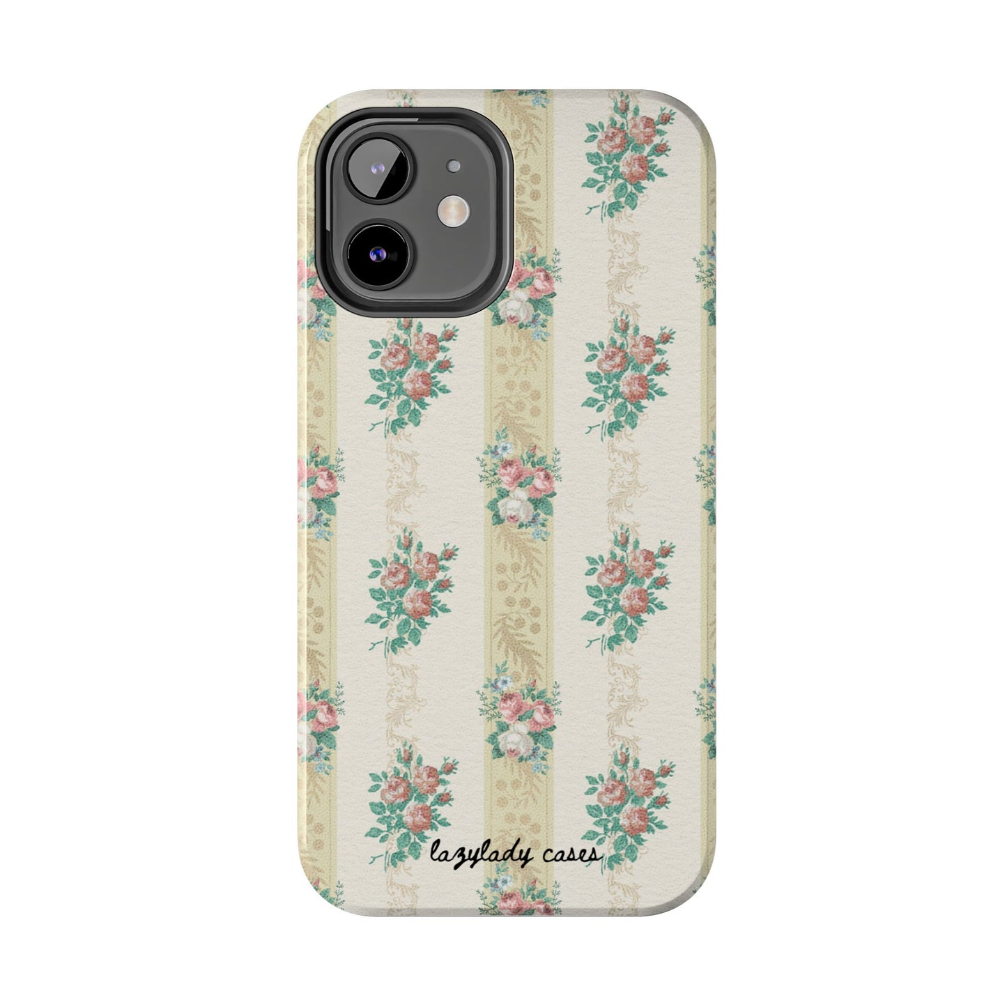Elegant Floral Tough Phone Case - Vintage Inspired Design