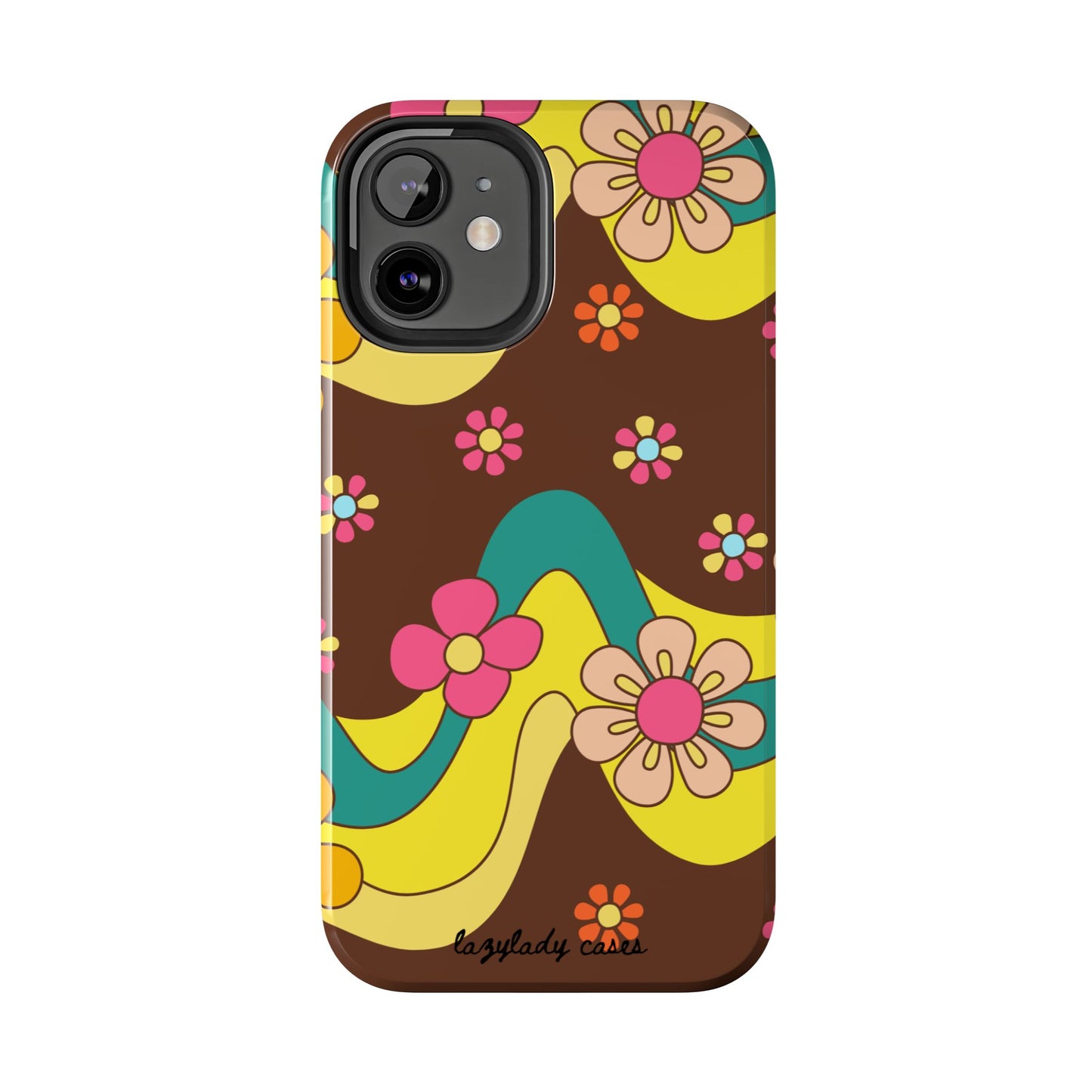 Retro Floral Tough Phone Case – Stylish and Durable Design