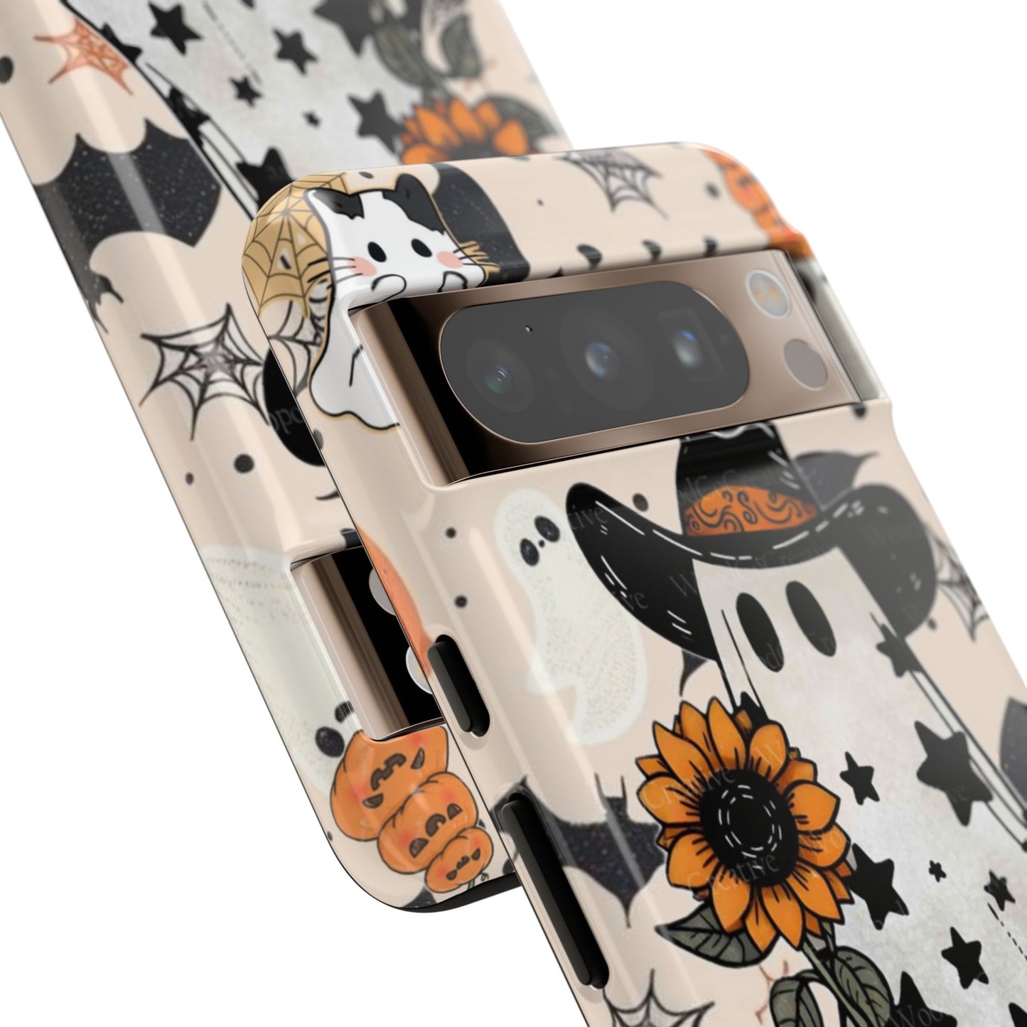 Cute Ghost Phone Case, Halloween Decor, Spooky Gift, Fall Accessories, Pumpkin Lover's Gift, Autumn Vibes, Trick or Treat
