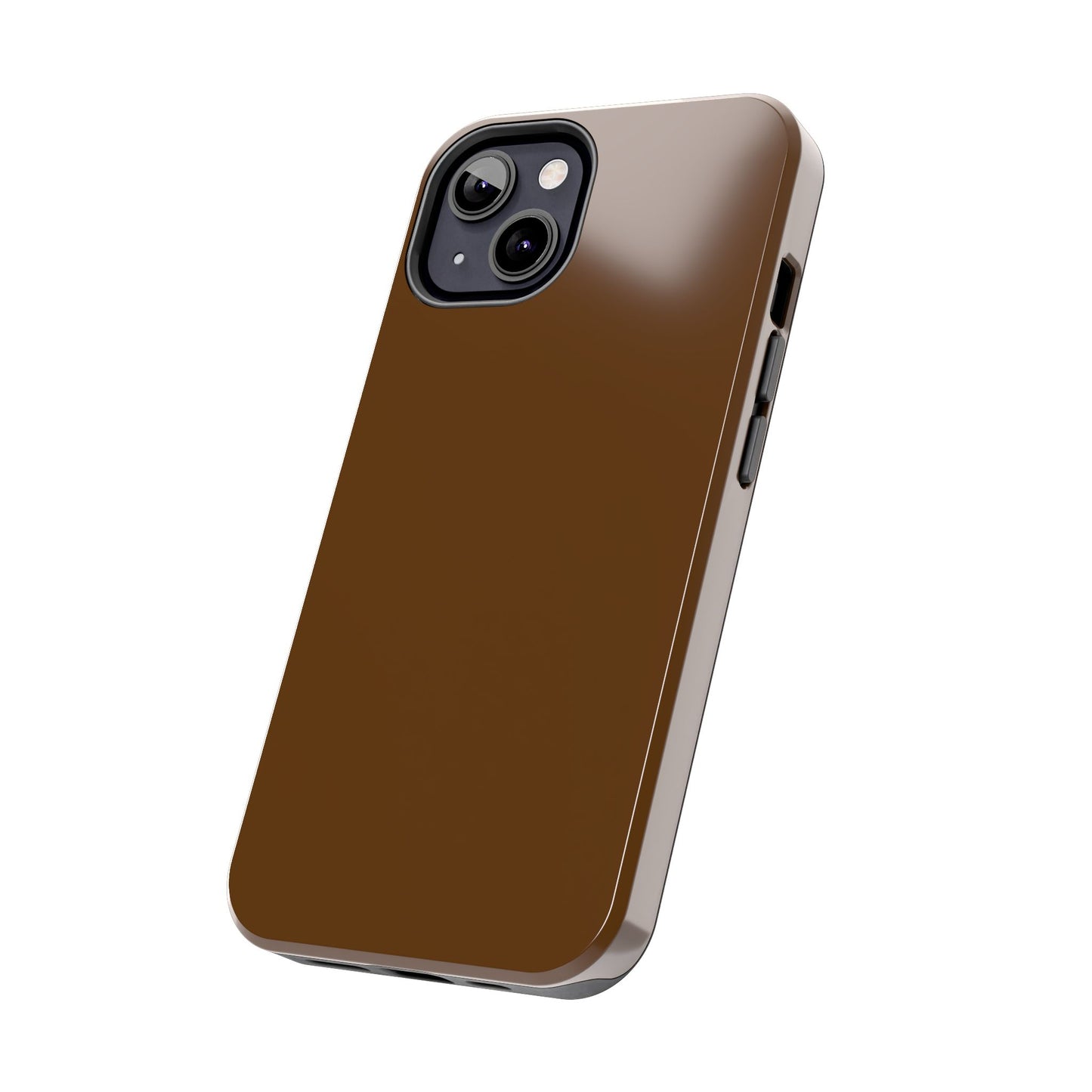 Brown Tough Phone Case — Rugged Shockproof iPhone Cover