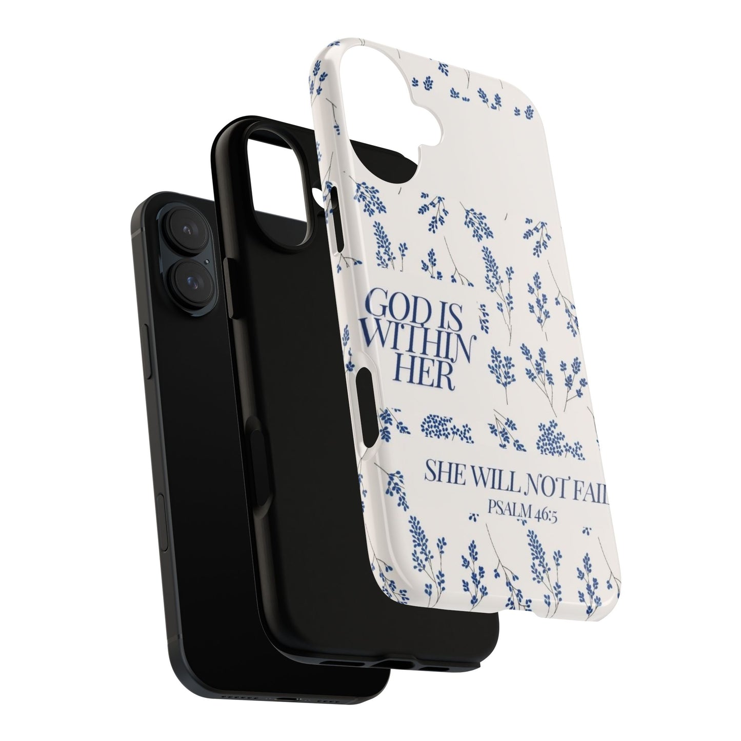 Within Her Cases - Floral Phone Case with Inspirational Quote, Motivational Gifts for Her, Bible Verse Design, Durable Case for iPhone, [...]