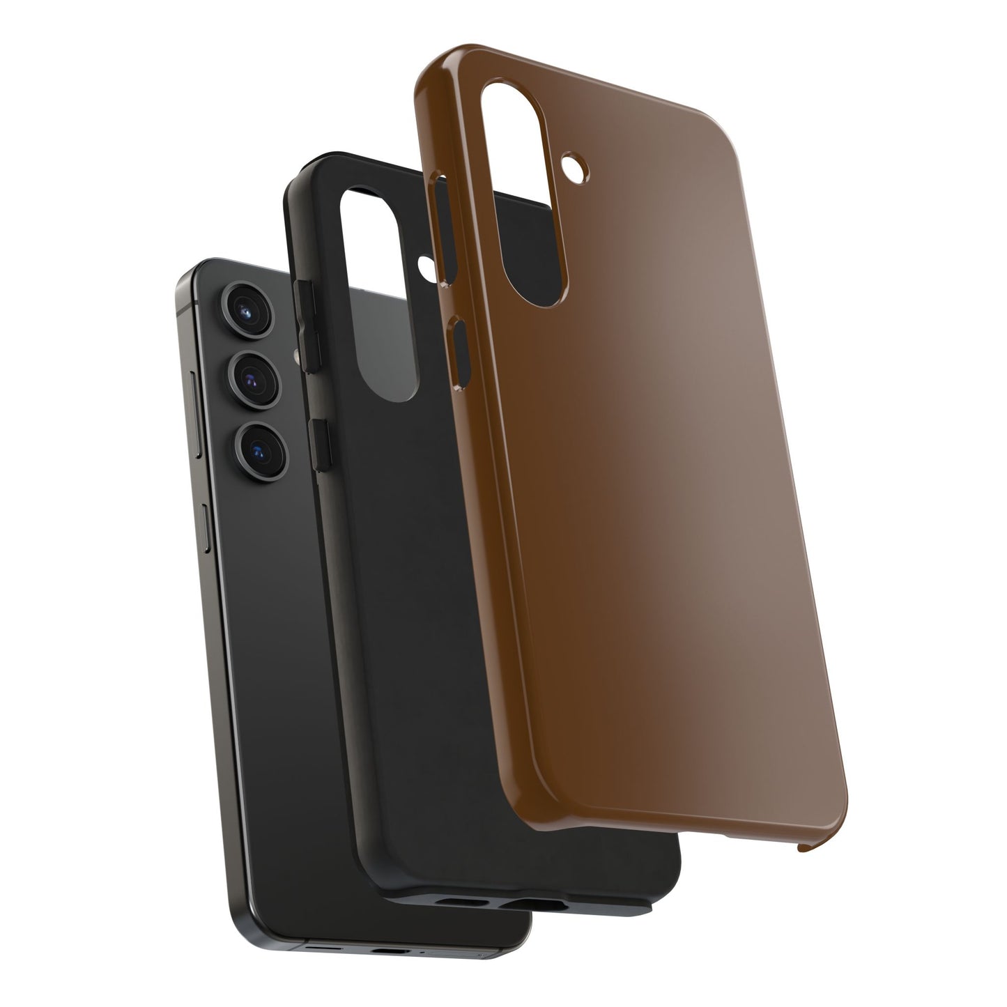Brown Tough Phone Case — Rugged Shockproof iPhone Cover
