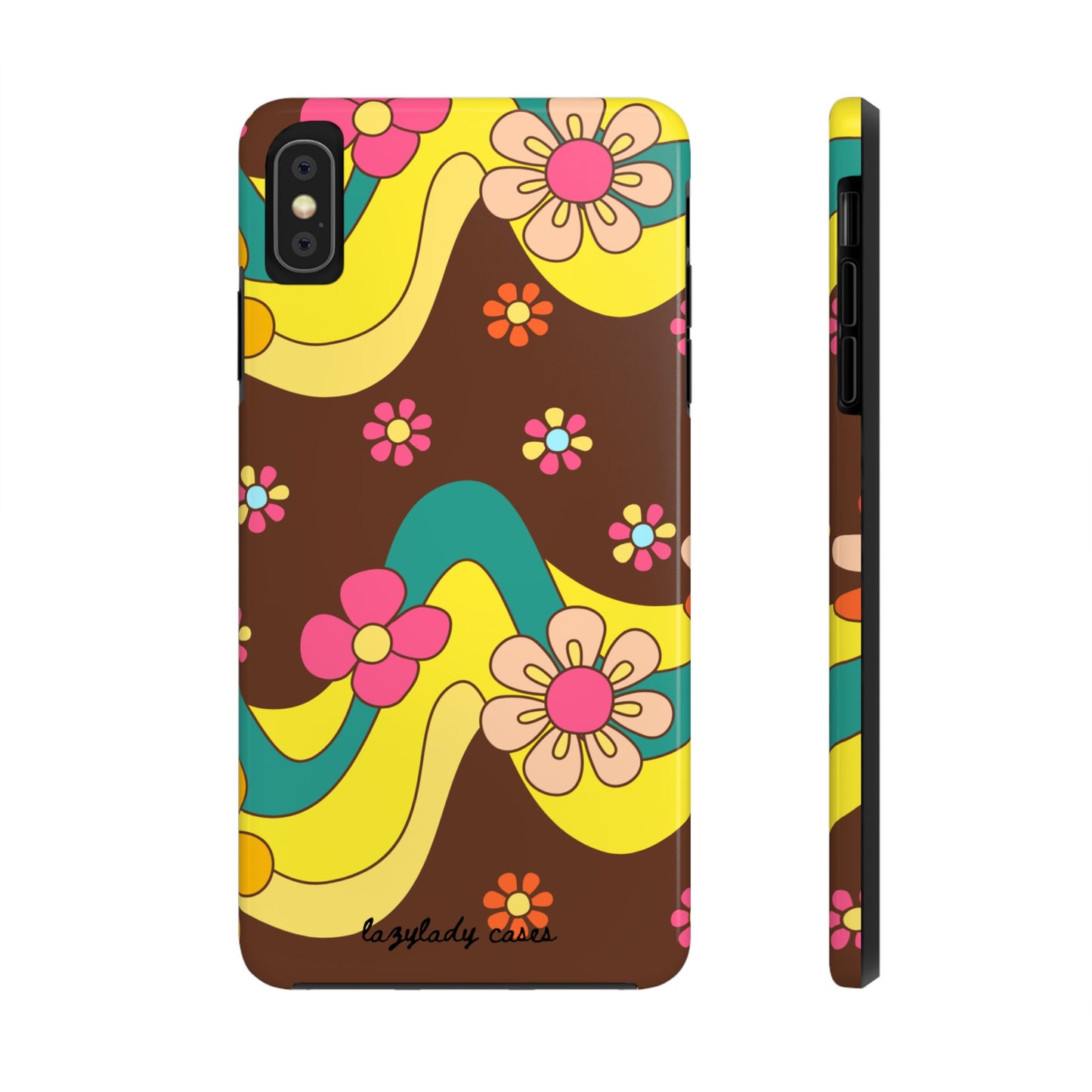 Retro Floral Tough Phone Case – Stylish and Durable Design
