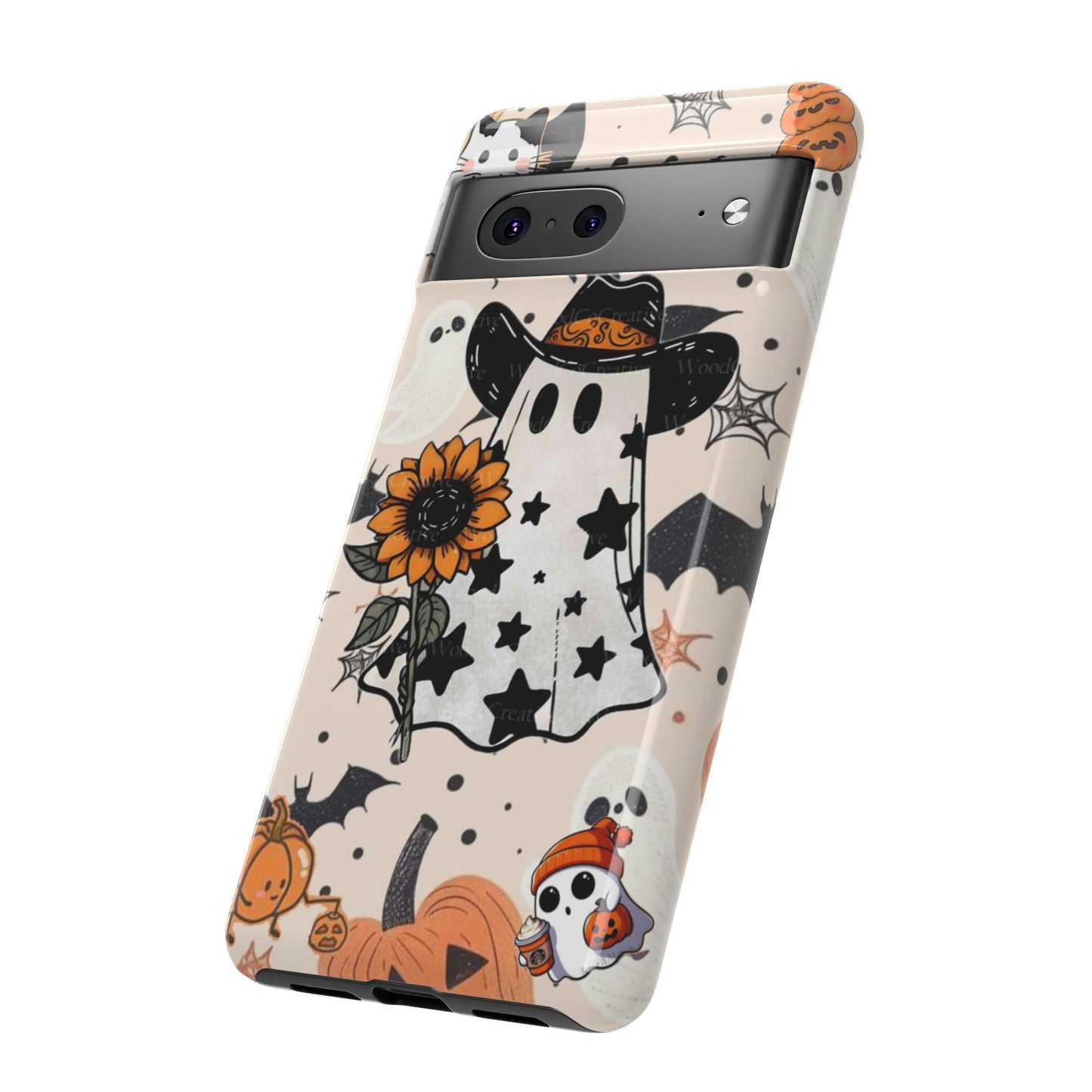 Cute Ghost Phone Case, Halloween Decor, Spooky Gift, Fall Accessories, Pumpkin Lover's Gift, Autumn Vibes, Trick or Treat
