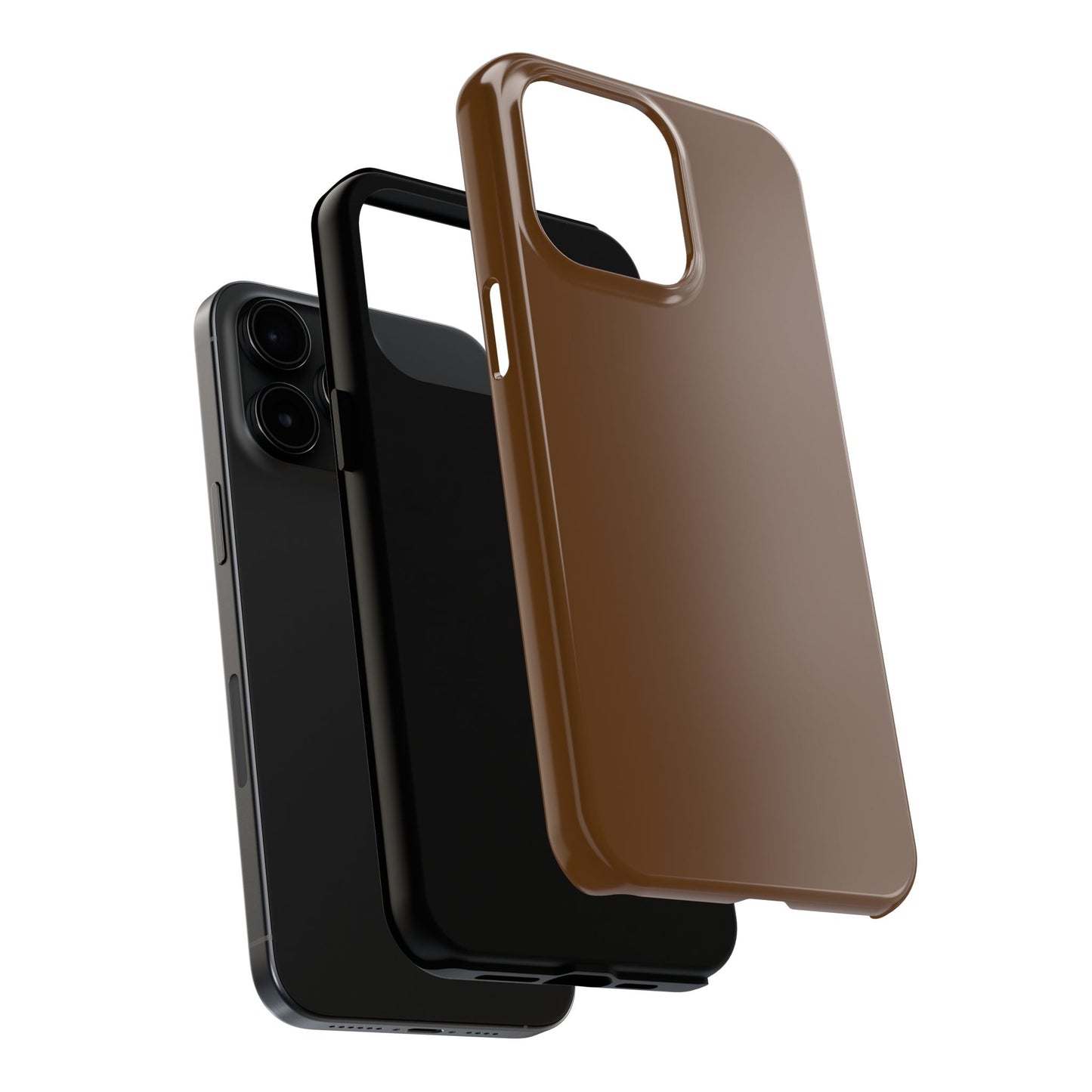 Brown Tough Phone Case — Rugged Shockproof iPhone Cover
