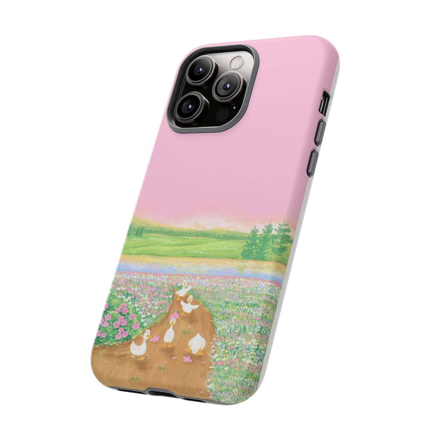 Pastel Floral Phone Case, Tough Cases for Nature Lovers, Cute Phone Accessories, Spring Gifts, Unique Mobile Covers