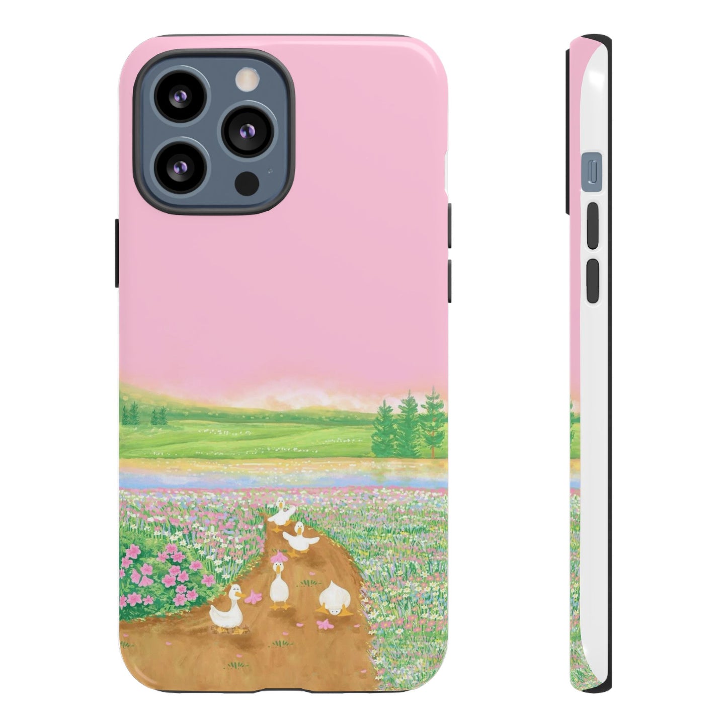 Pastel Floral Phone Case, Tough Cases for Nature Lovers, Cute Phone Accessories, Spring Gifts, Unique Mobile Covers