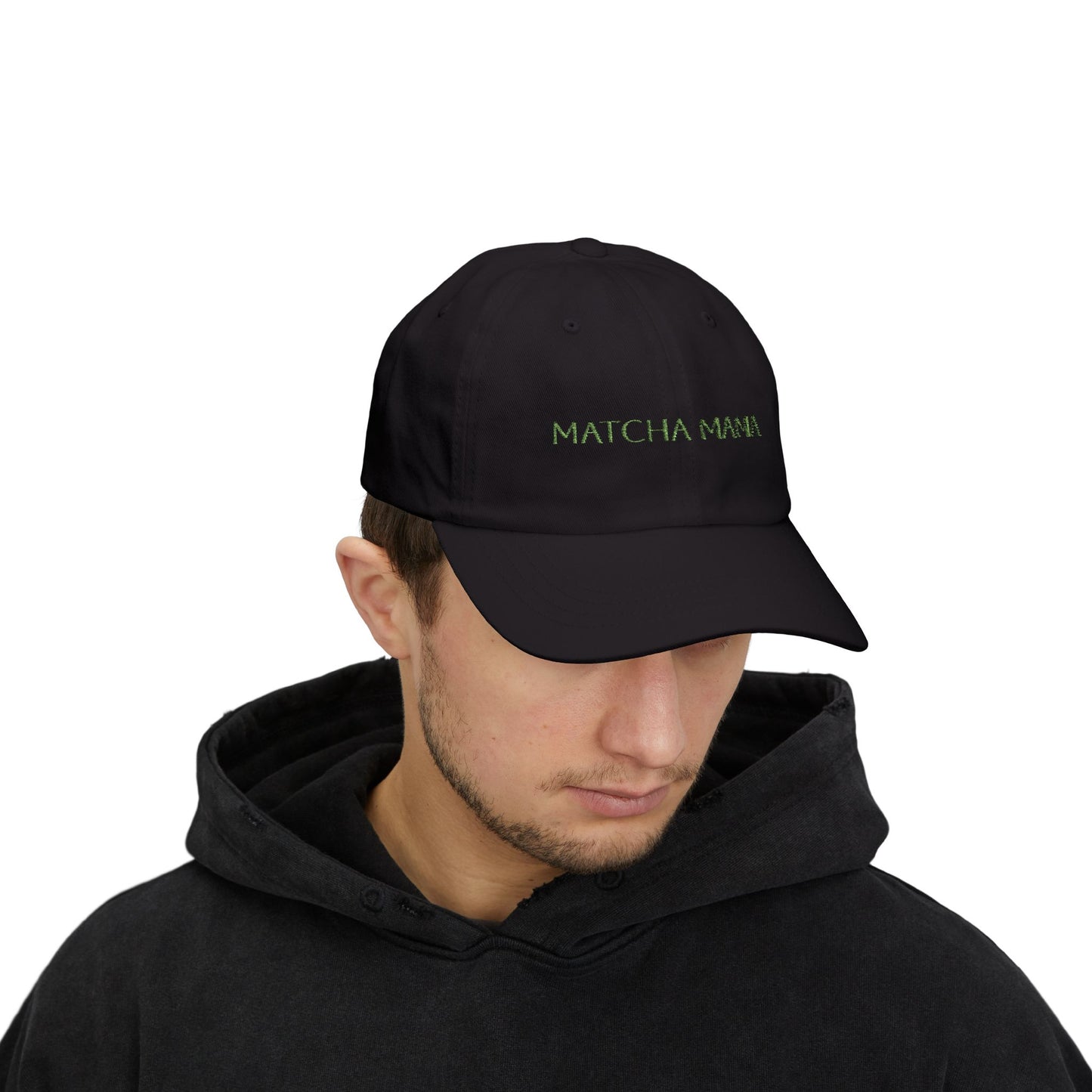 Matcha Mama Cap — Embroidered White Baseball Hat