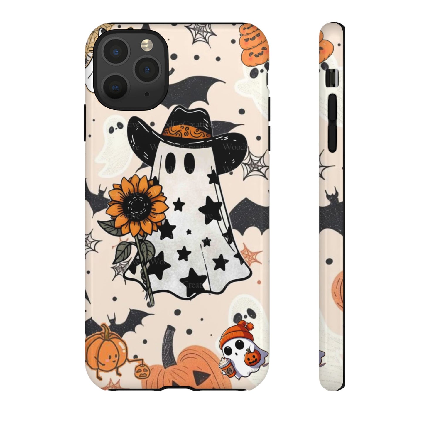 Cute Ghost Phone Case, Halloween Decor, Spooky Gift, Fall Accessories, Pumpkin Lover's Gift, Autumn Vibes, Trick or Treat