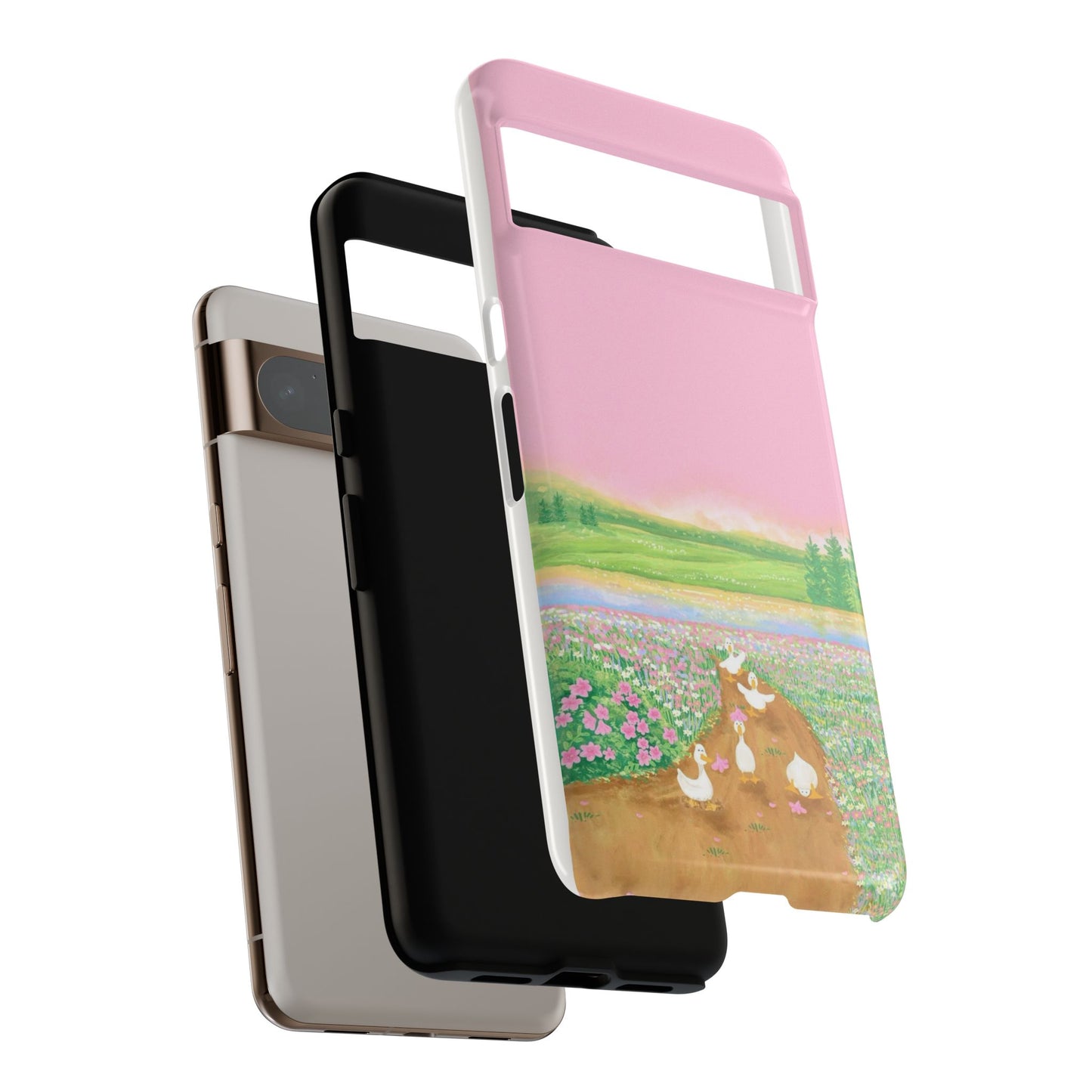 Pastel Floral Phone Case, Tough Cases for Nature Lovers, Cute Phone Accessories, Spring Gifts, Unique Mobile Covers