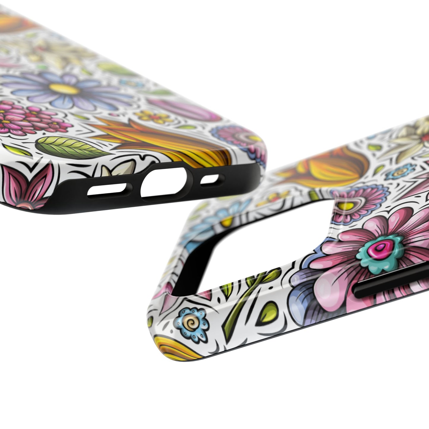 Floral Tough Phone Case | Cute Flower Design | Durable Protective Cover, Gift for Her, Phone Accessory, Floral Art Case