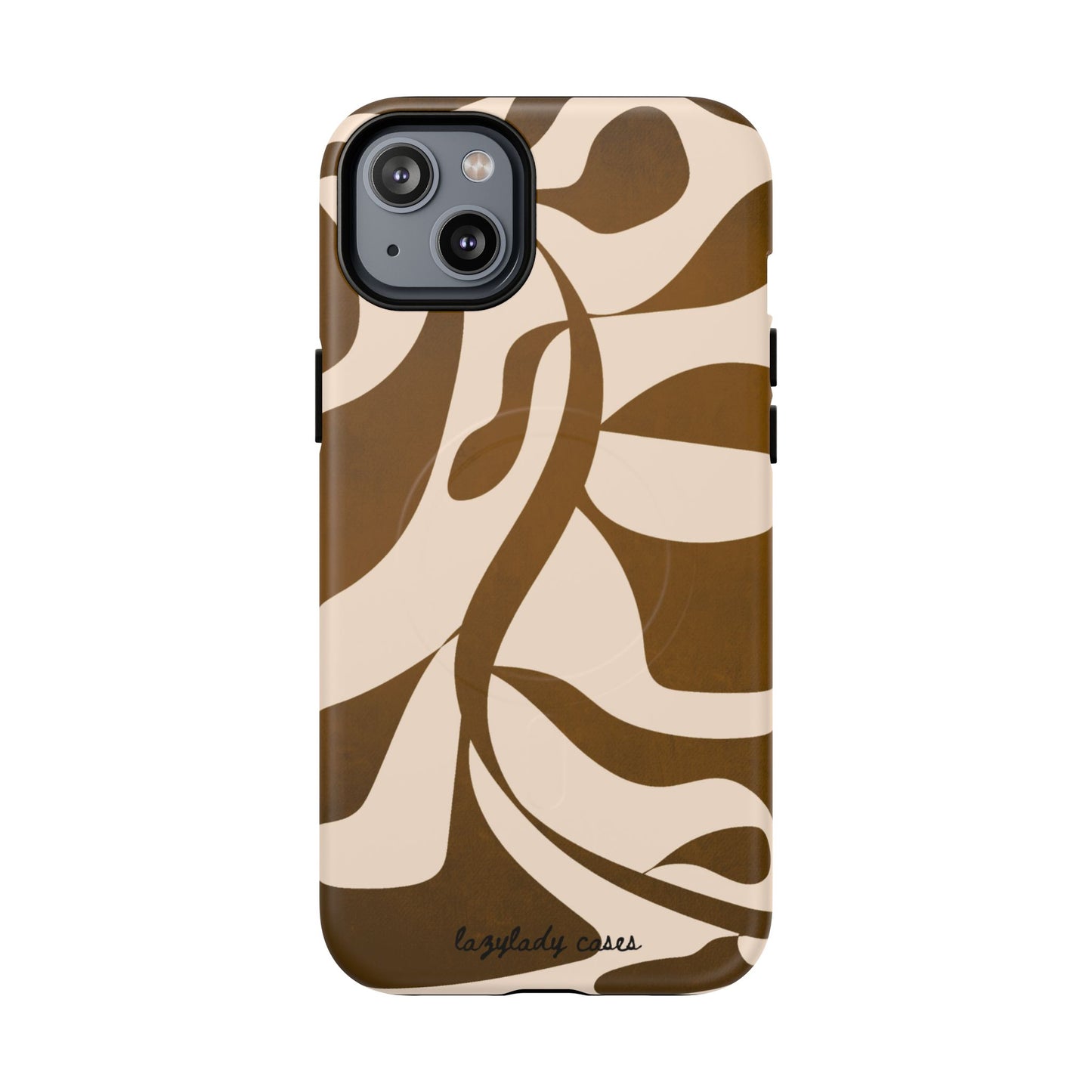 Brown Bonnet Stylish Tough Magnetic Phone Case - Trendy Abstract Design
