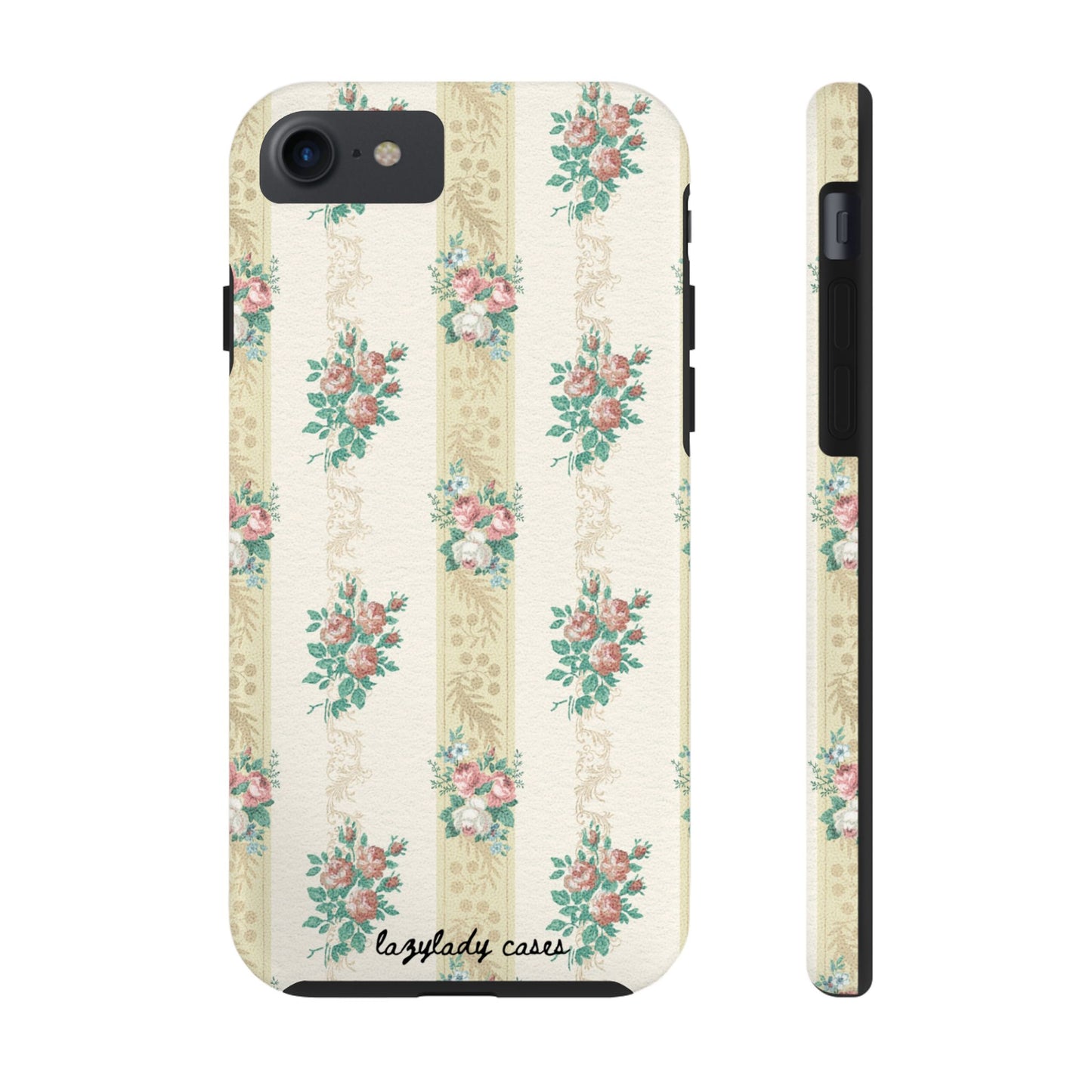 Elegant Floral Tough Phone Case - Vintage Inspired Design