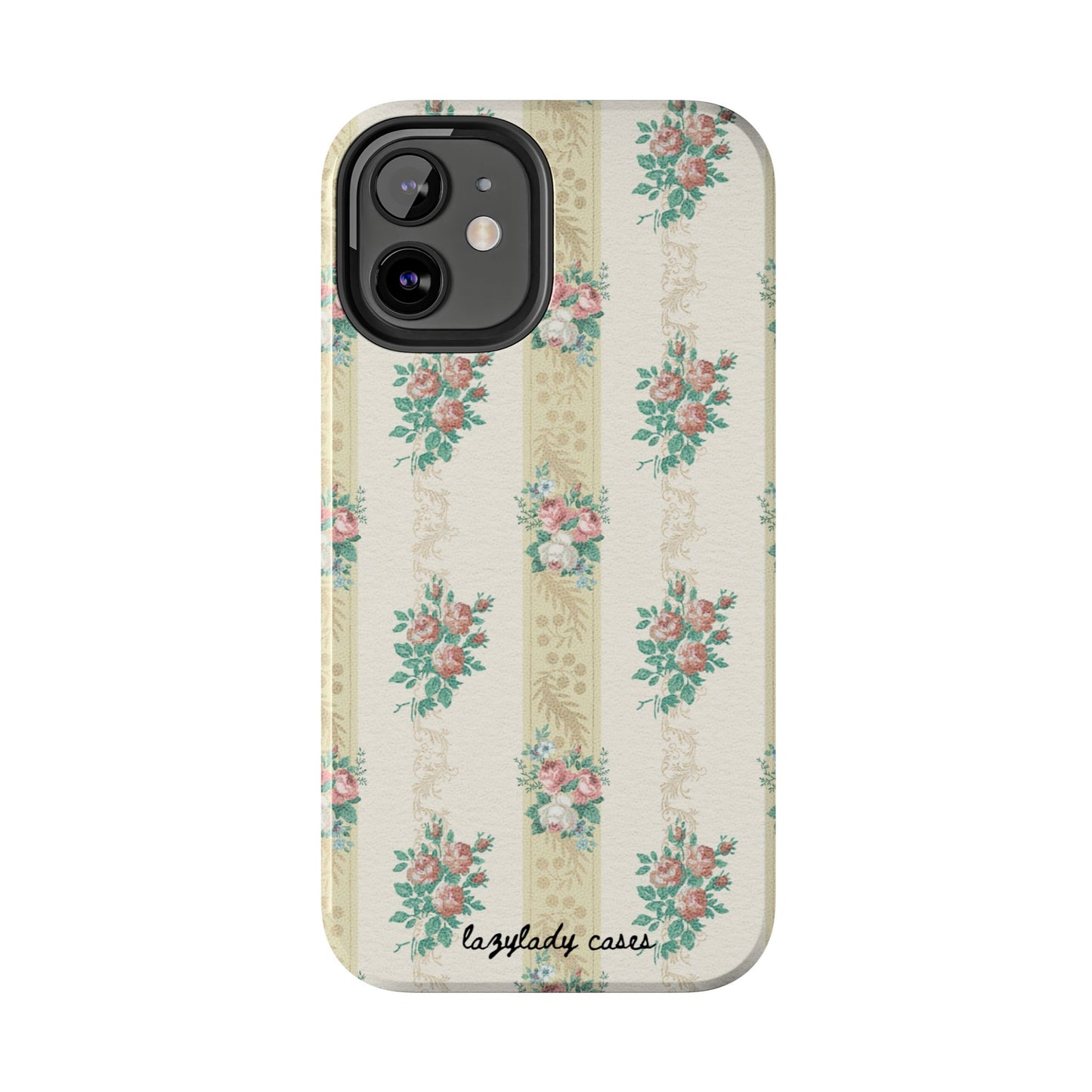 Elegant Floral Tough Phone Case - Vintage Inspired Design