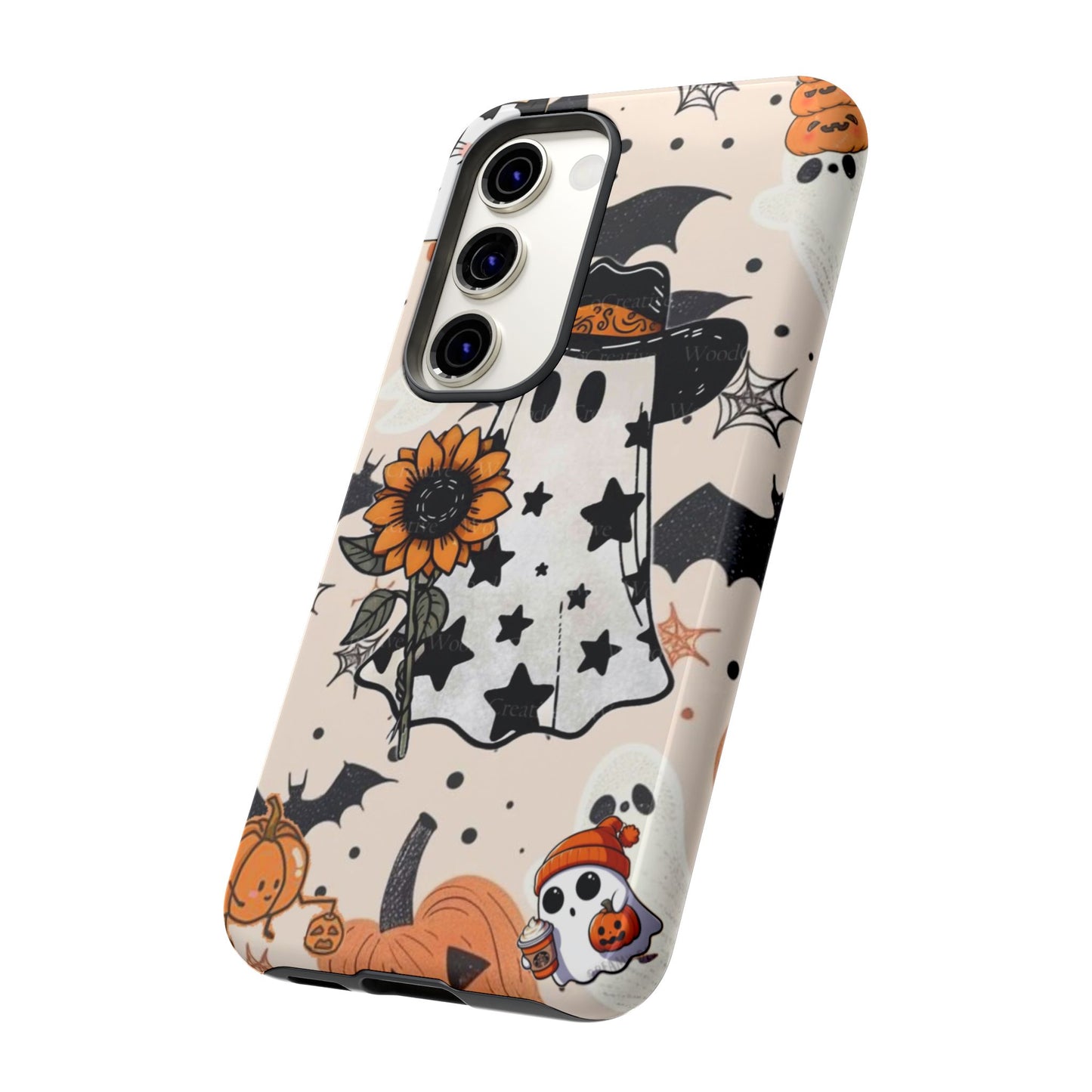 Cute Ghost Phone Case, Halloween Decor, Spooky Gift, Fall Accessories, Pumpkin Lover's Gift, Autumn Vibes, Trick or Treat