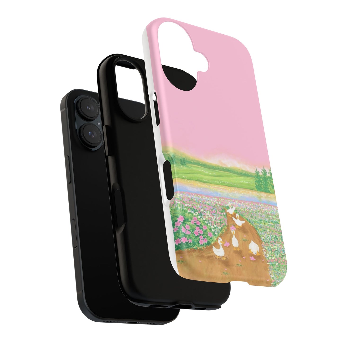 Pastel Floral Phone Case, Tough Cases for Nature Lovers, Cute Phone Accessories, Spring Gifts, Unique Mobile Covers
