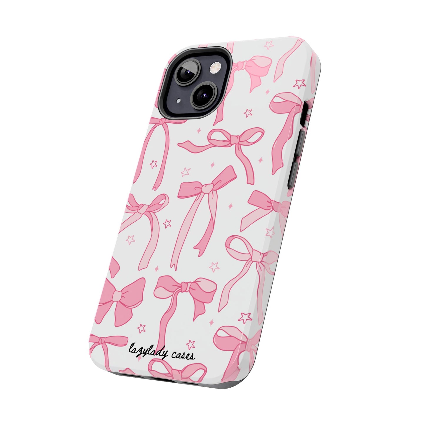 Cute Pink Bow Tough Phone Case - Stylish and Durable Protection