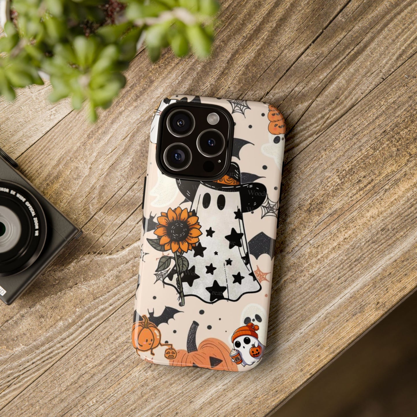 Cute Ghost Phone Case, Halloween Decor, Spooky Gift, Fall Accessories, Pumpkin Lover's Gift, Autumn Vibes, Trick or Treat