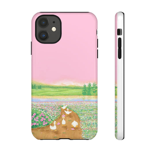 Pastel Floral Phone Case, Tough Cases for Nature Lovers, Cute Phone Accessories, Spring Gifts, Unique Mobile Covers