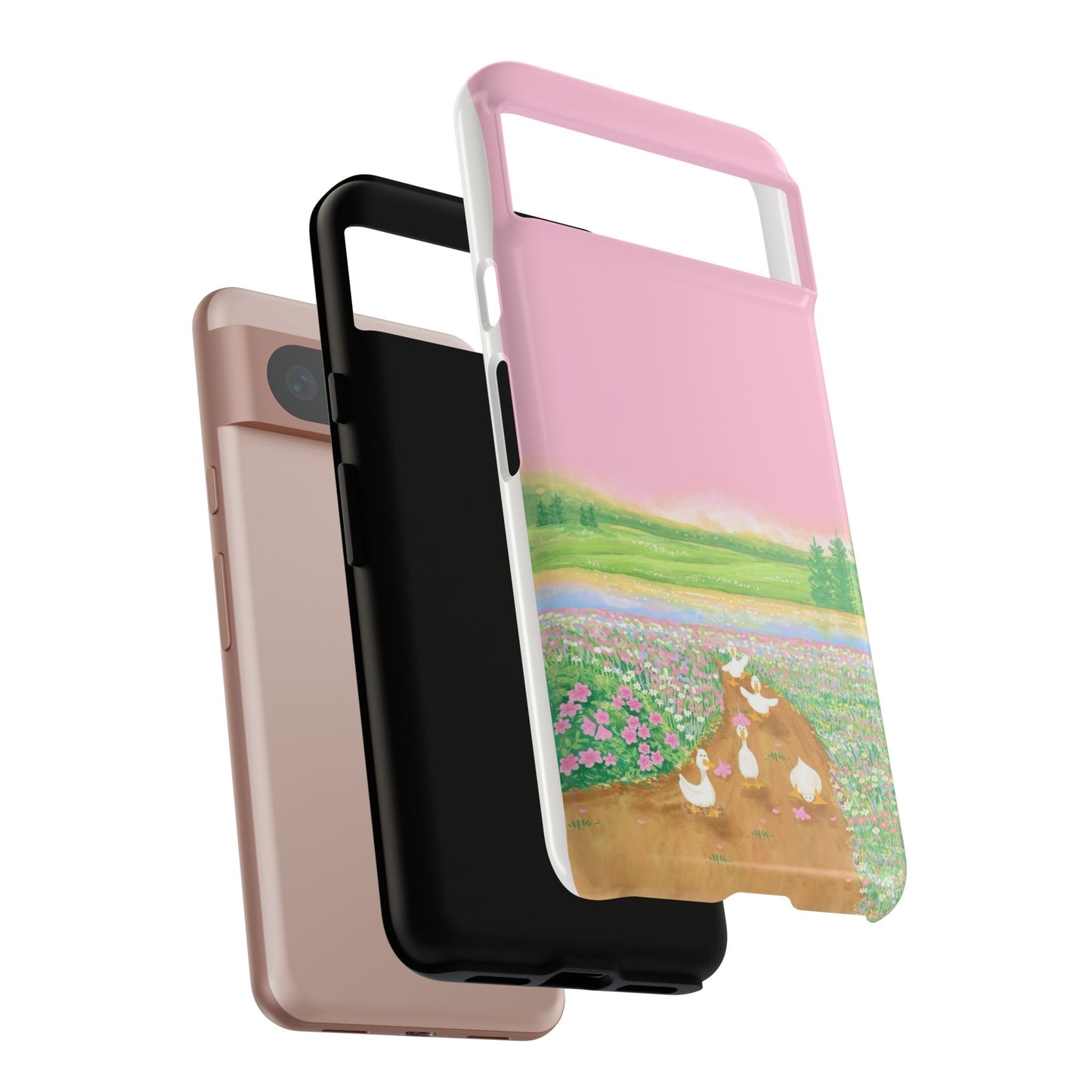 Pastel Floral Phone Case, Tough Cases for Nature Lovers, Cute Phone Accessories, Spring Gifts, Unique Mobile Covers