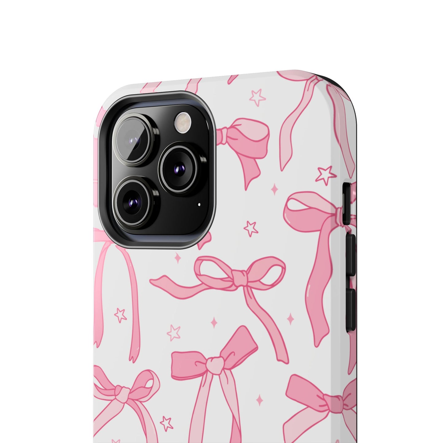 Cute Pink Bow Tough Phone Case - Stylish and Durable Protection