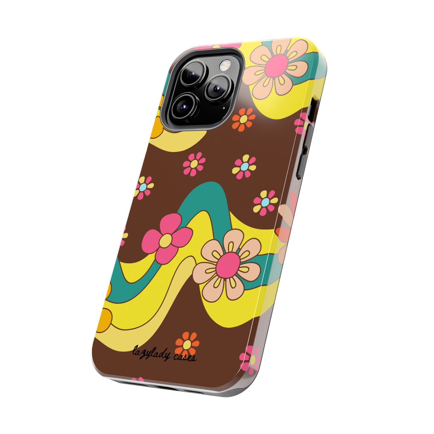 Retro Floral Tough Phone Case – Stylish and Durable Design