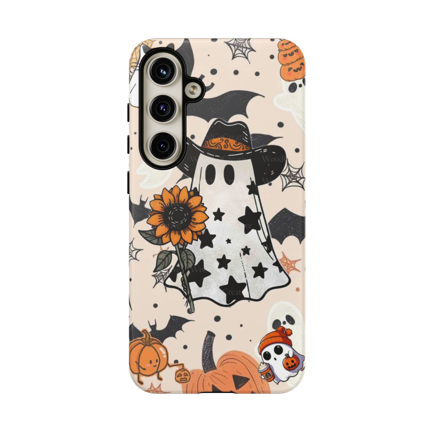 Cute Ghost Phone Case, Halloween Decor, Spooky Gift, Fall Accessories, Pumpkin Lover's Gift, Autumn Vibes, Trick or Treat