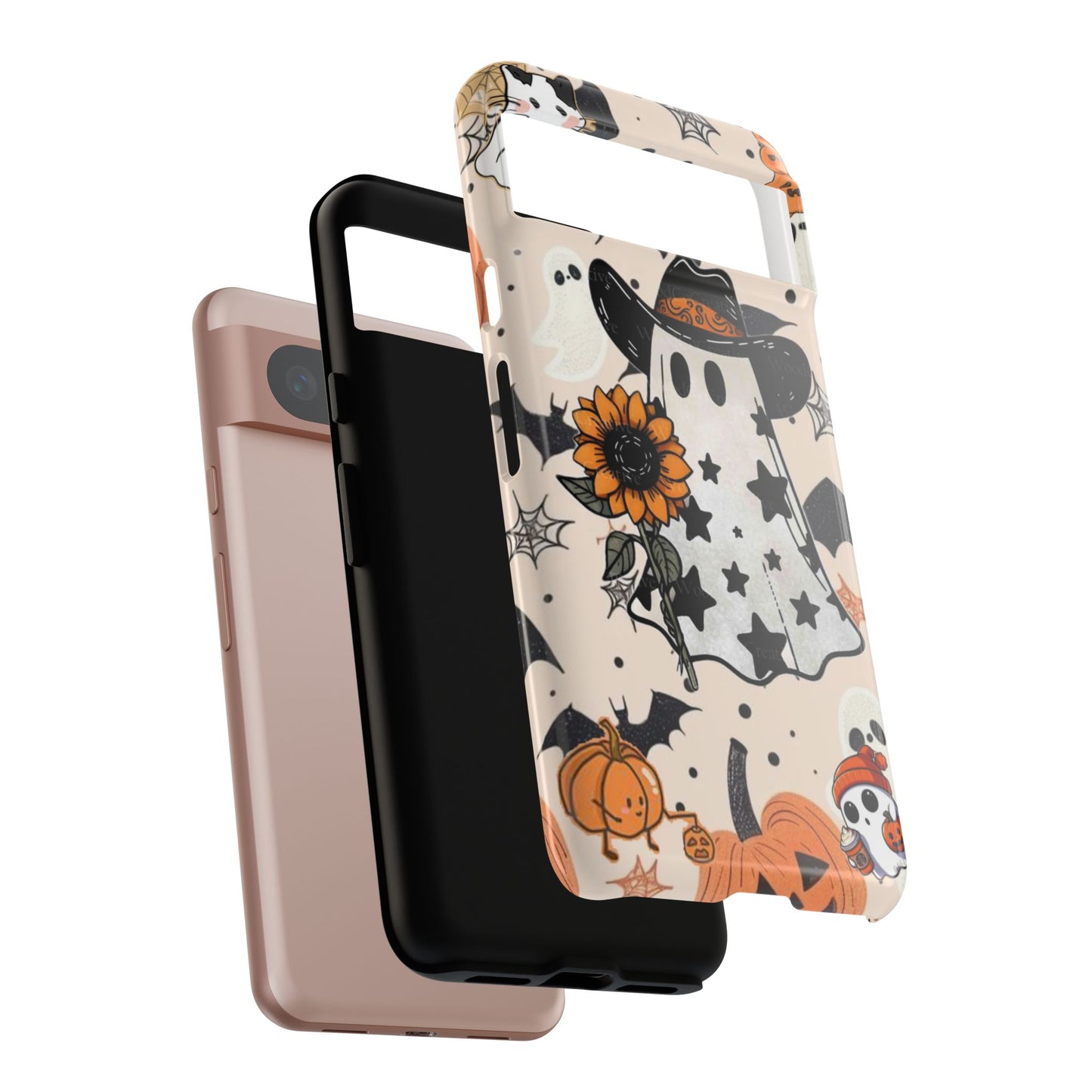 Cute Ghost Phone Case, Halloween Decor, Spooky Gift, Fall Accessories, Pumpkin Lover's Gift, Autumn Vibes, Trick or Treat