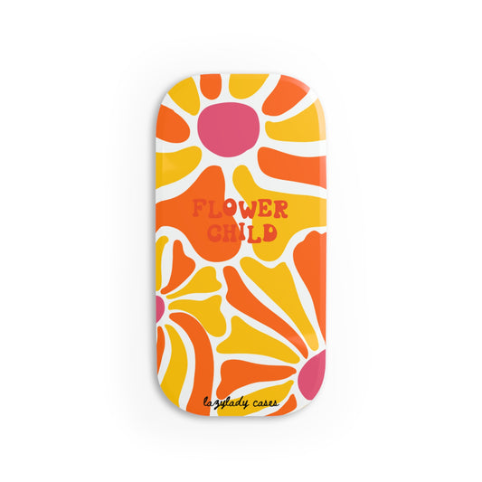 Flower Child Phone Click-On Grip | Vibrant Floral Stand for Fun and Style