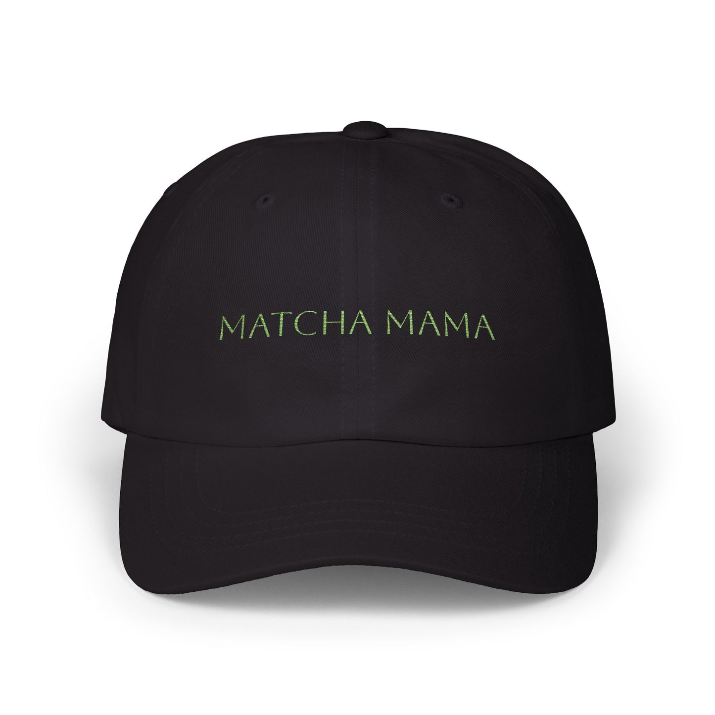 Matcha Mama Cap — Embroidered White Baseball Hat