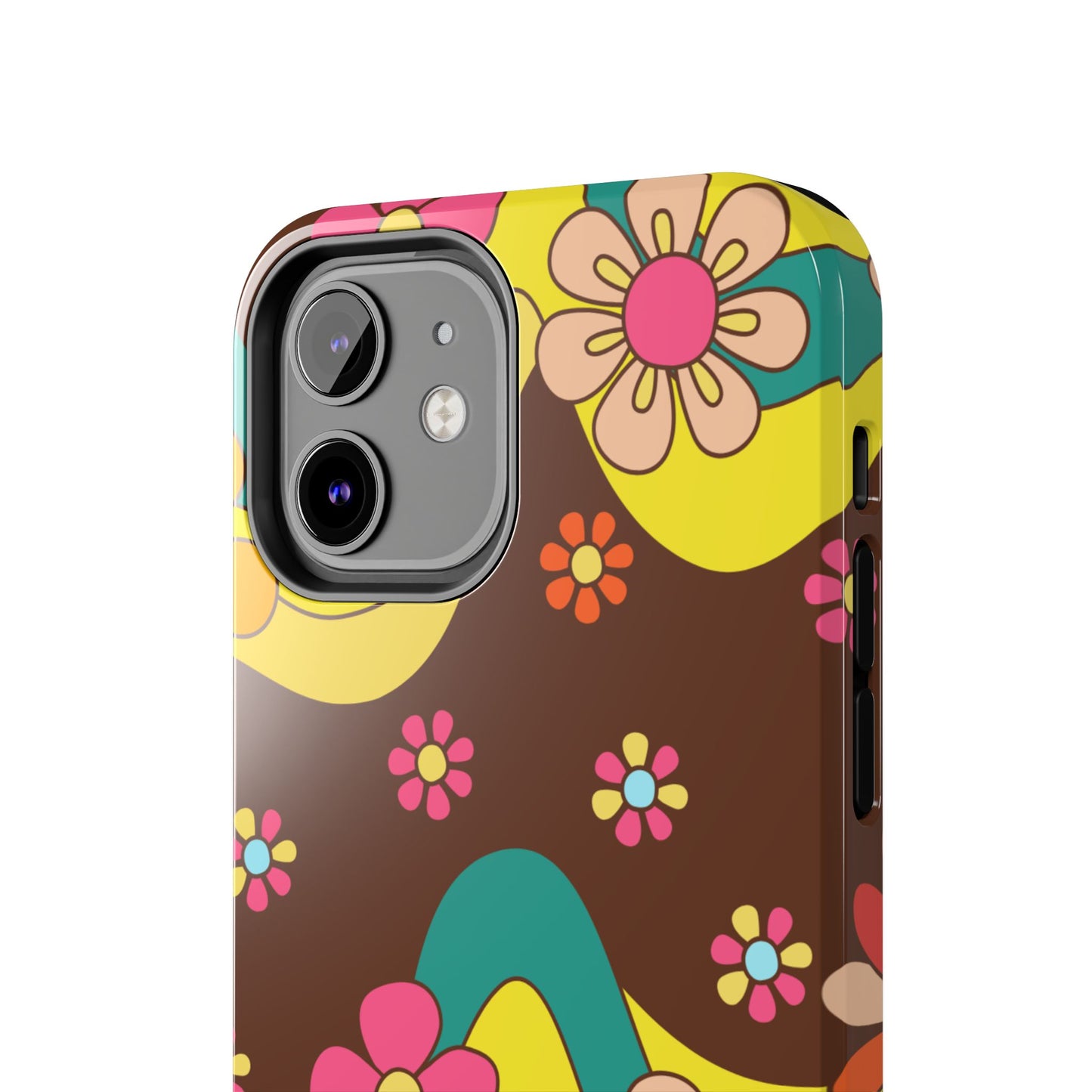 Retro Floral Tough Phone Case – Stylish and Durable Design