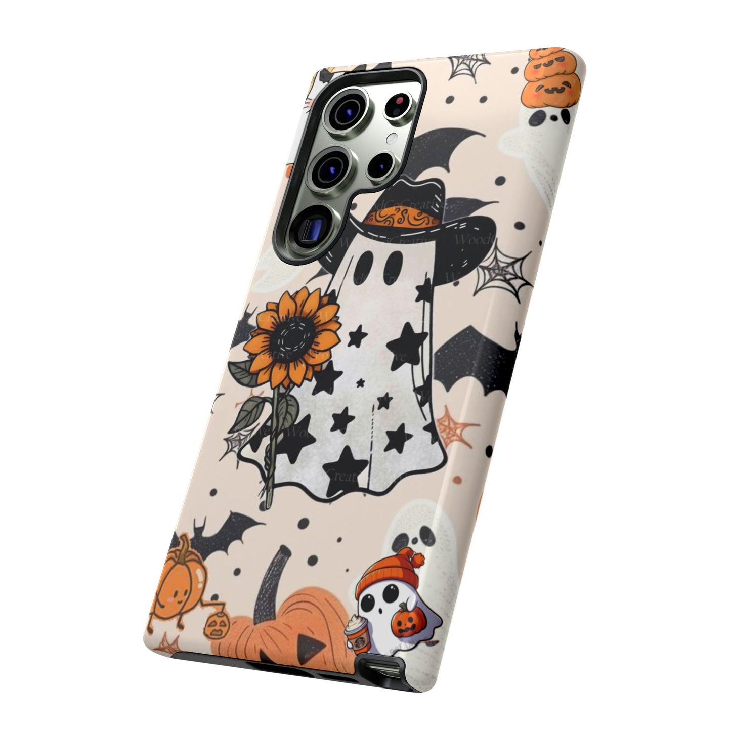 Cute Ghost Phone Case, Halloween Decor, Spooky Gift, Fall Accessories, Pumpkin Lover's Gift, Autumn Vibes, Trick or Treat