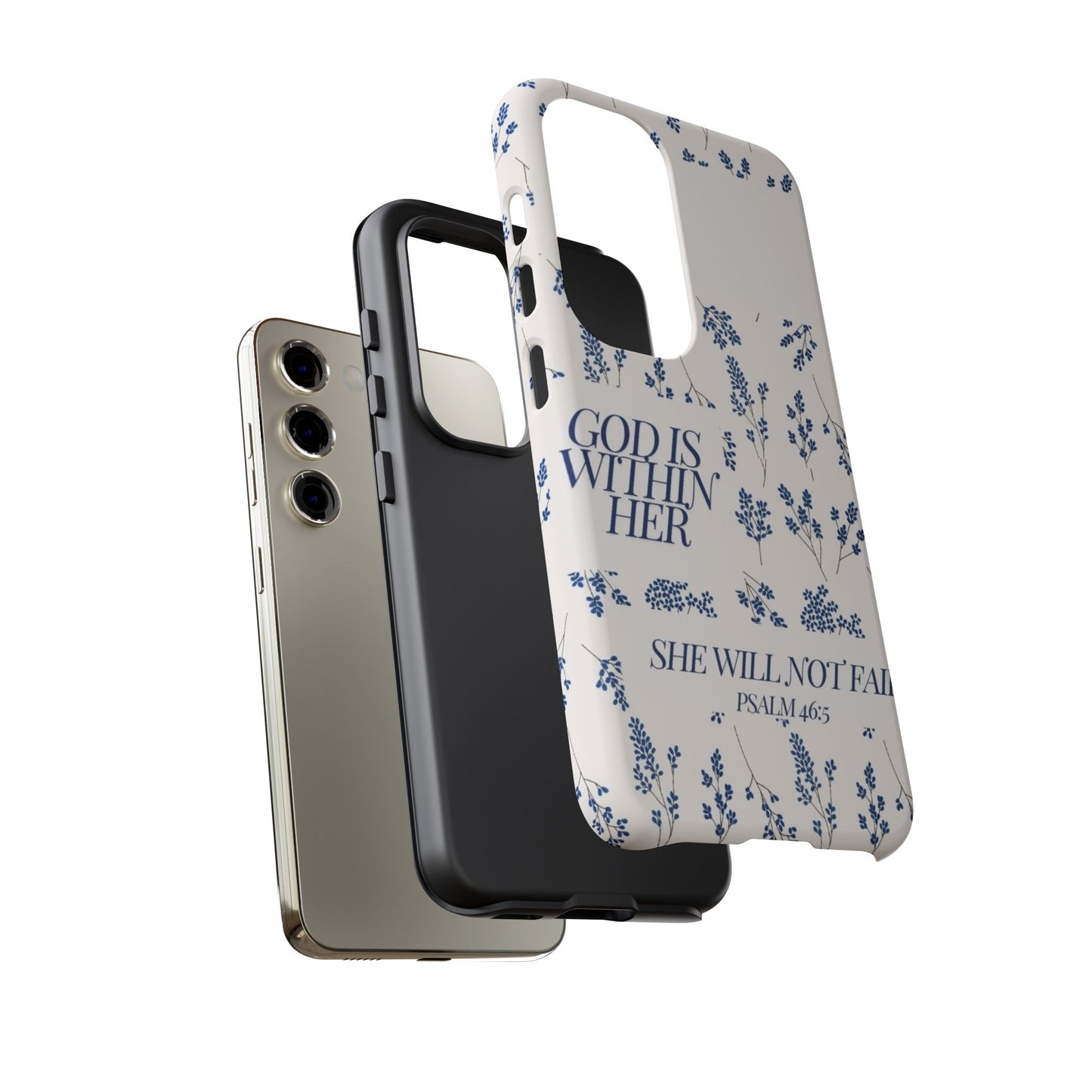 Within Her Cases - Floral Phone Case with Inspirational Quote, Motivational Gifts for Her, Bible Verse Design, Durable Case for iPhone, [...]