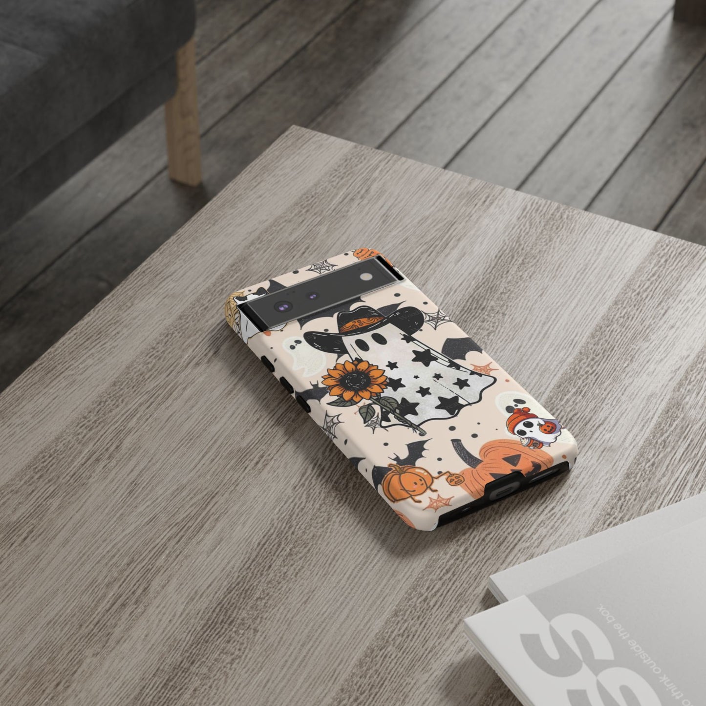 Cute Ghost Phone Case, Halloween Decor, Spooky Gift, Fall Accessories, Pumpkin Lover's Gift, Autumn Vibes, Trick or Treat