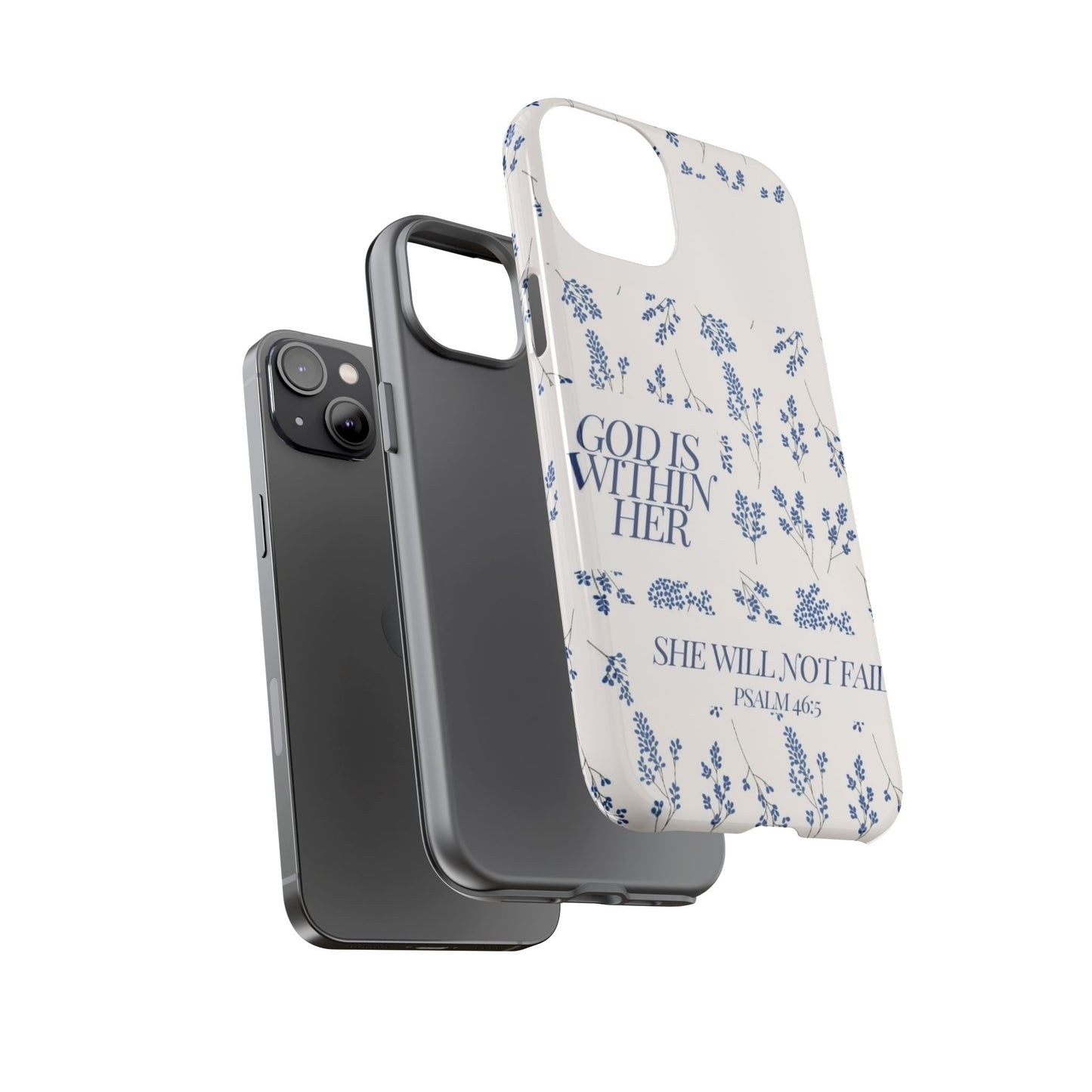 Within Her Cases - Floral Phone Case with Inspirational Quote, Motivational Gifts for Her, Bible Verse Design, Durable Case for iPhone, [...]