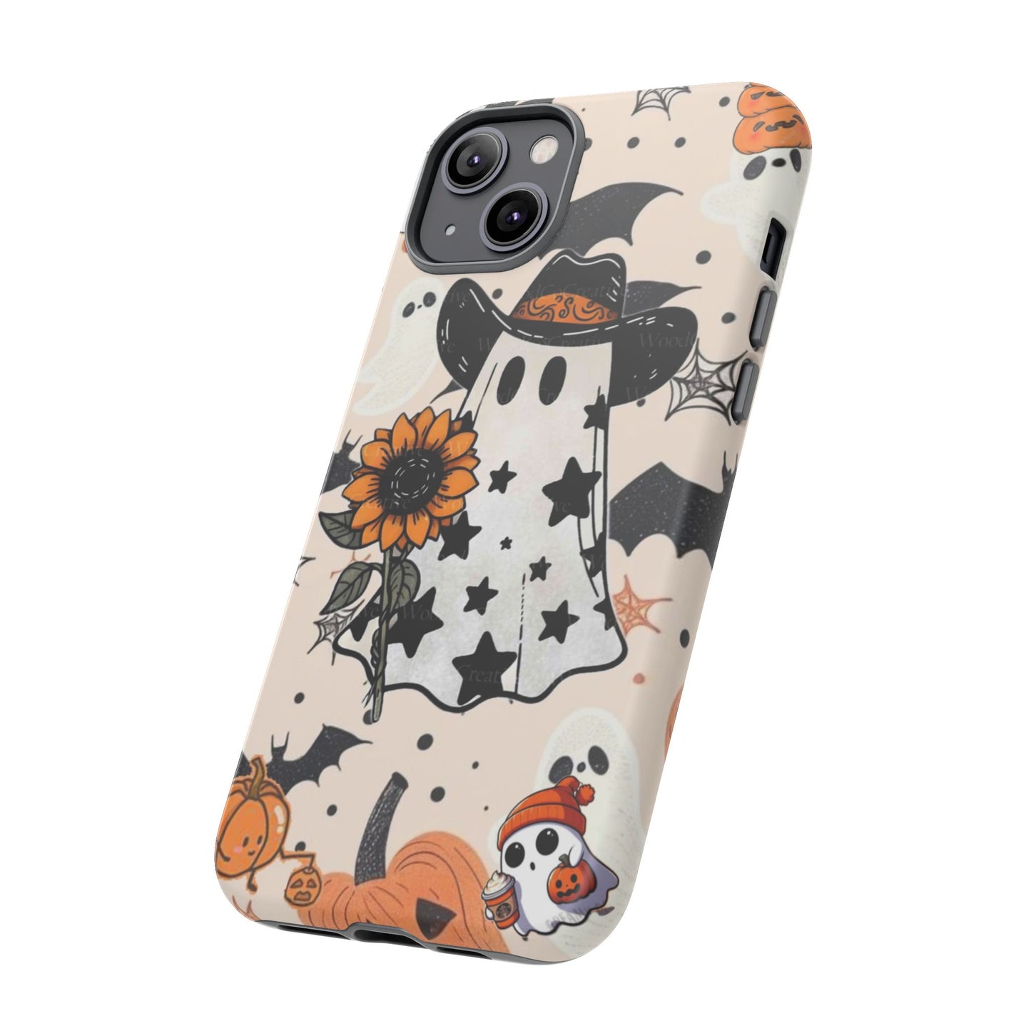 Cute Ghost Phone Case, Halloween Decor, Spooky Gift, Fall Accessories, Pumpkin Lover's Gift, Autumn Vibes, Trick or Treat