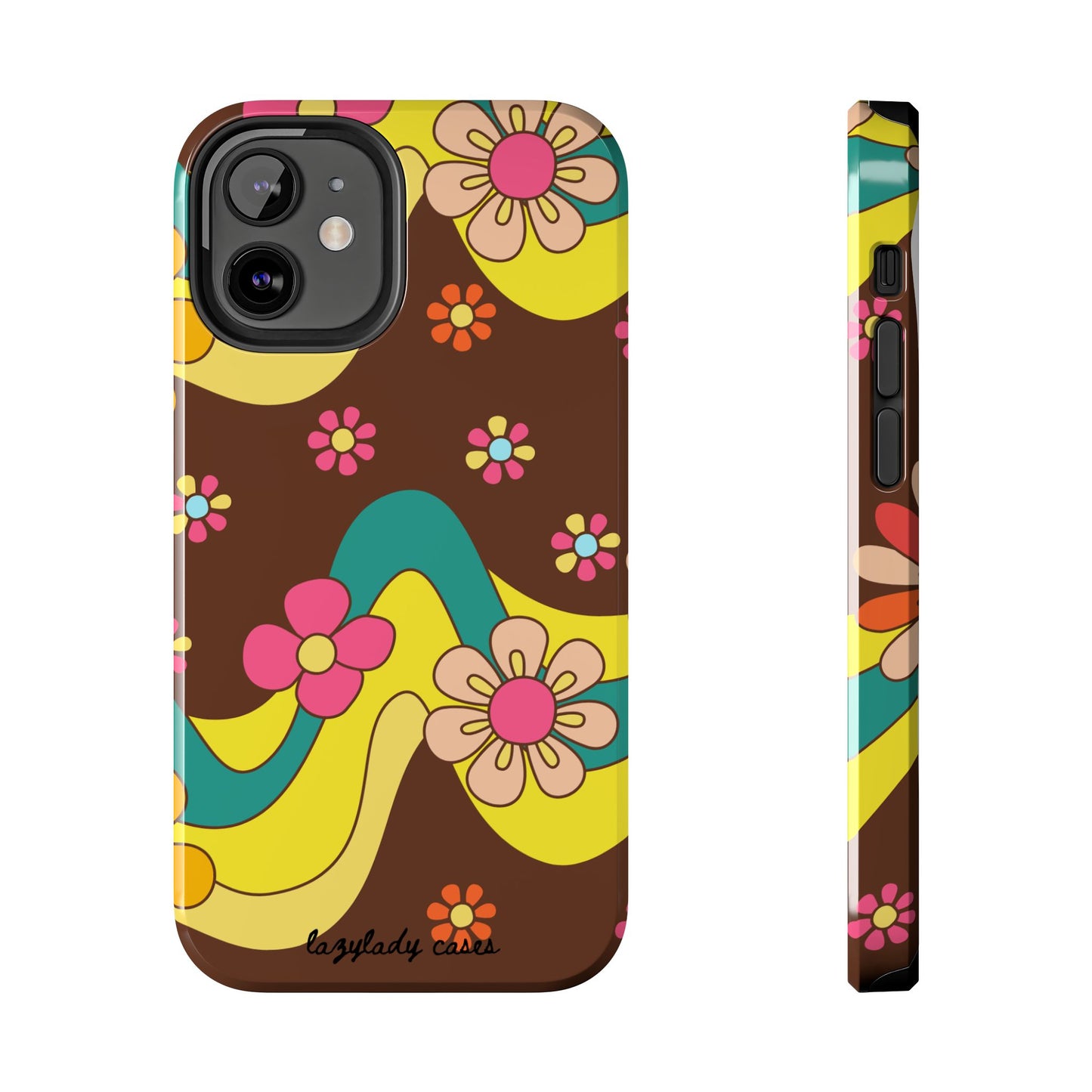 Retro Floral Tough Phone Case – Stylish and Durable Design