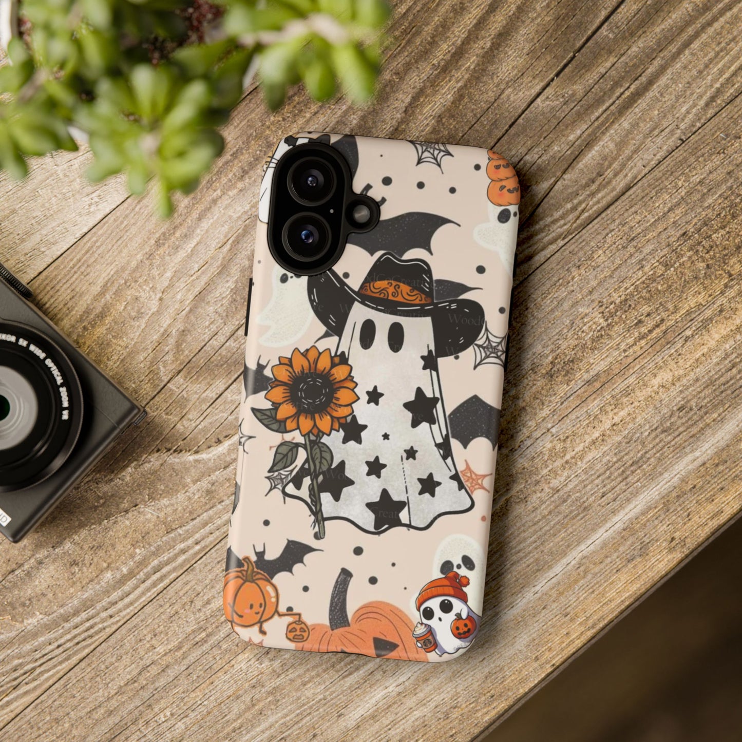 Cute Ghost Phone Case, Halloween Decor, Spooky Gift, Fall Accessories, Pumpkin Lover's Gift, Autumn Vibes, Trick or Treat