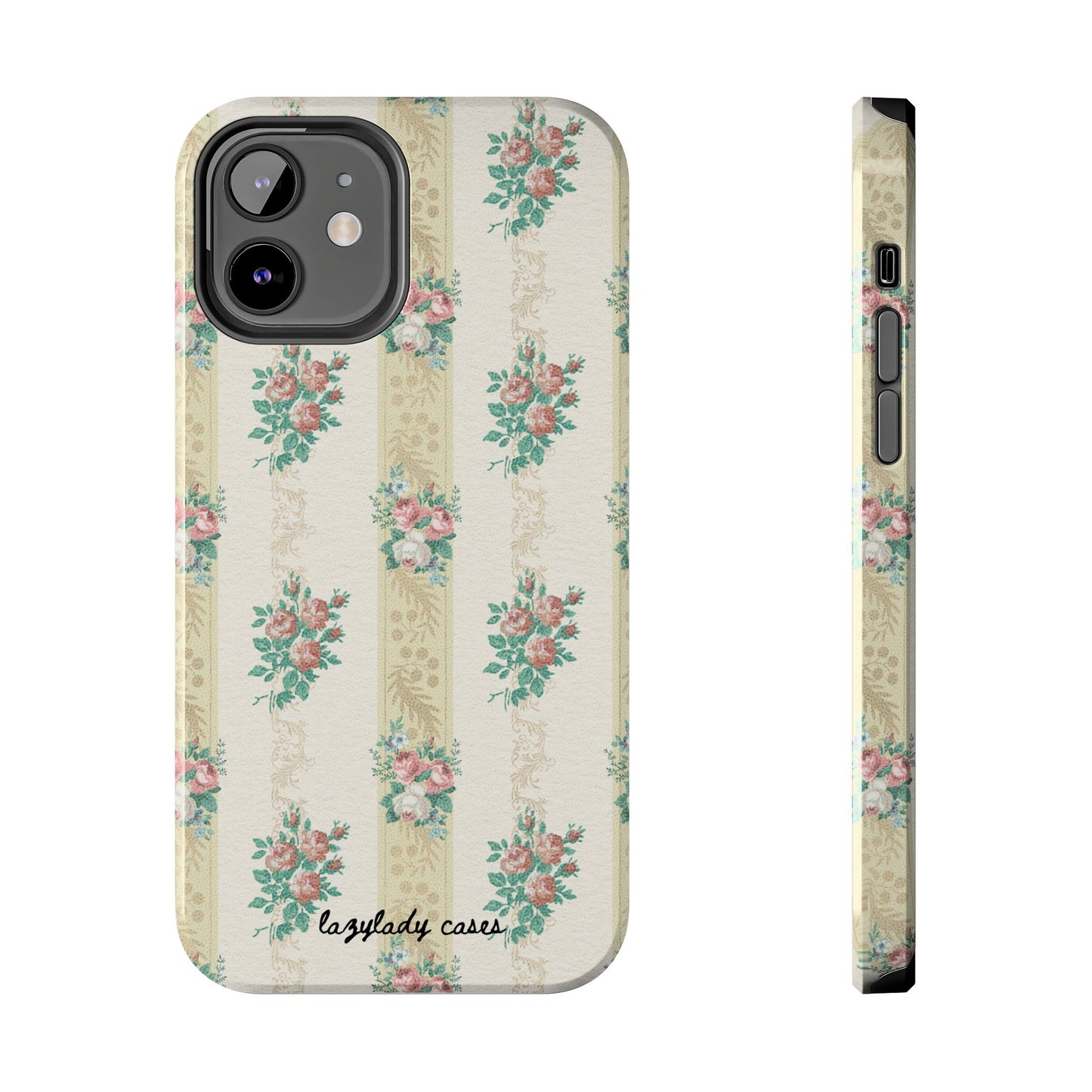 Elegant Floral Tough Phone Case - Vintage Inspired Design