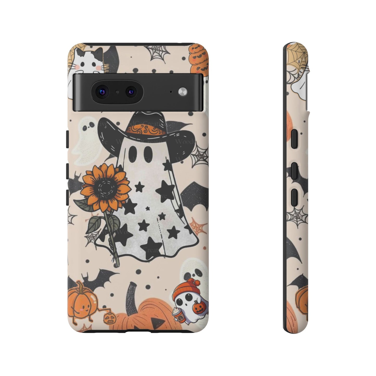 Cute Ghost Phone Case, Halloween Decor, Spooky Gift, Fall Accessories, Pumpkin Lover's Gift, Autumn Vibes, Trick or Treat