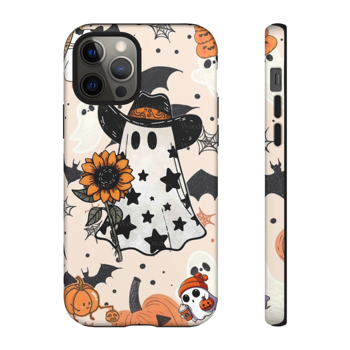 Cute Ghost Phone Case, Halloween Decor, Spooky Gift, Fall Accessories, Pumpkin Lover's Gift, Autumn Vibes, Trick or Treat