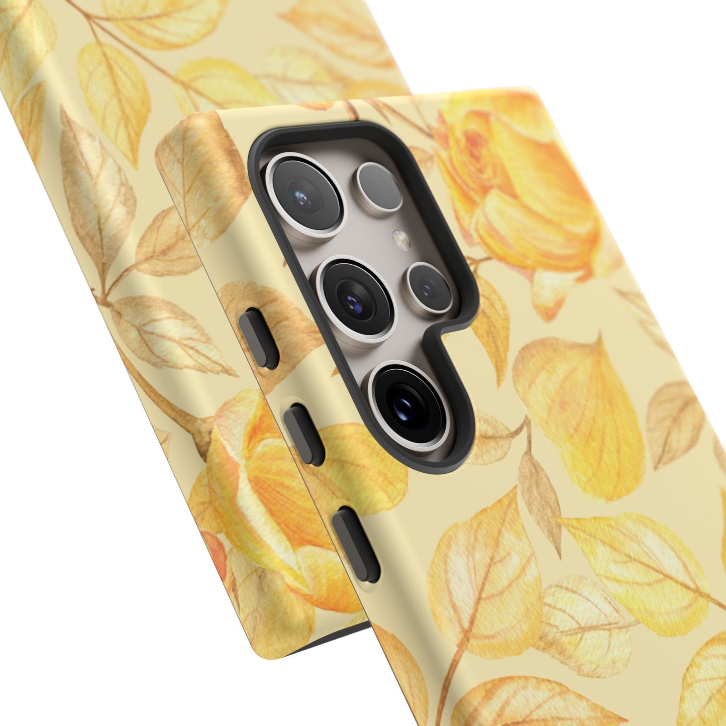 Yellow Dusk Tough Phone Case - Yellow Rose Design
