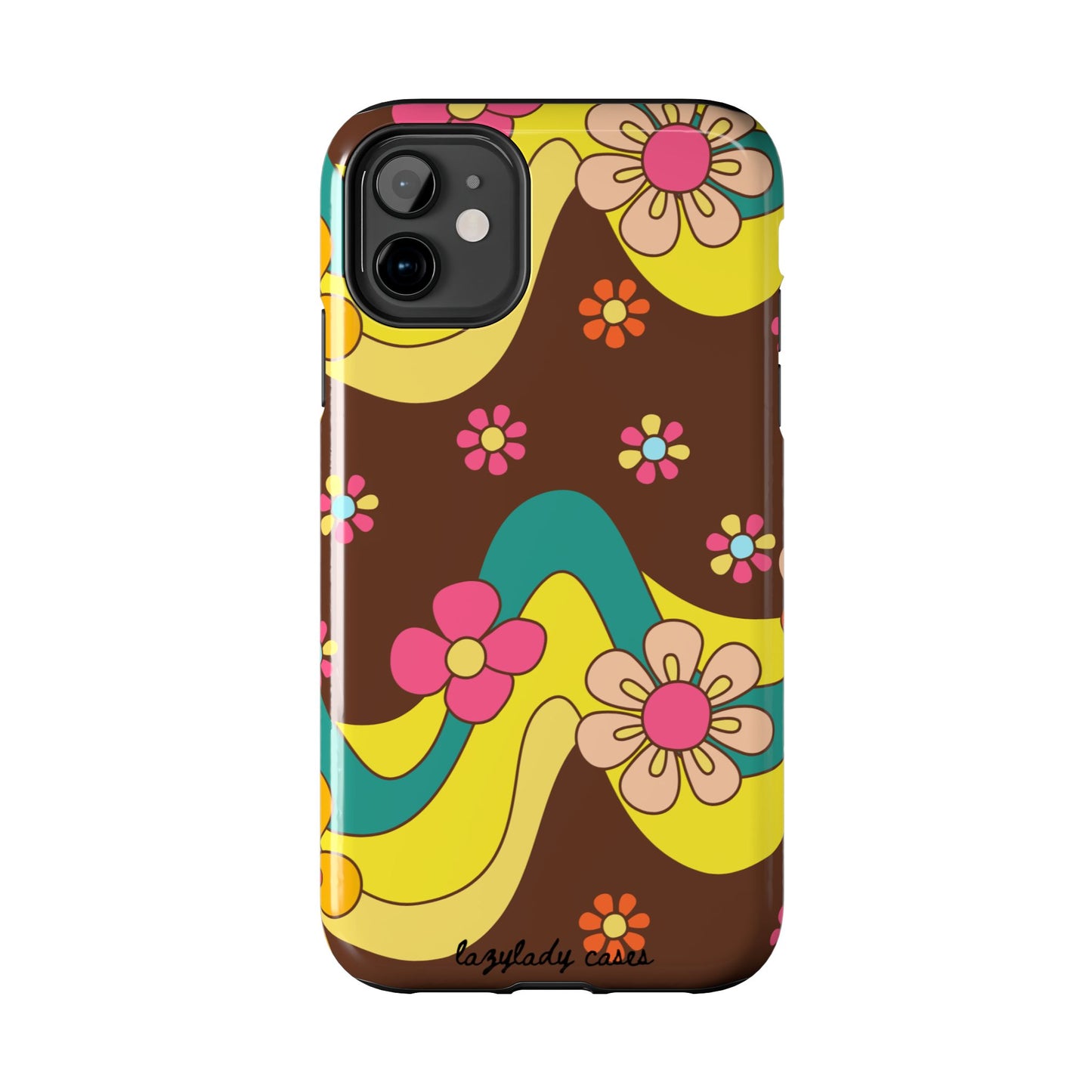Retro Floral Tough Phone Case – Stylish and Durable Design